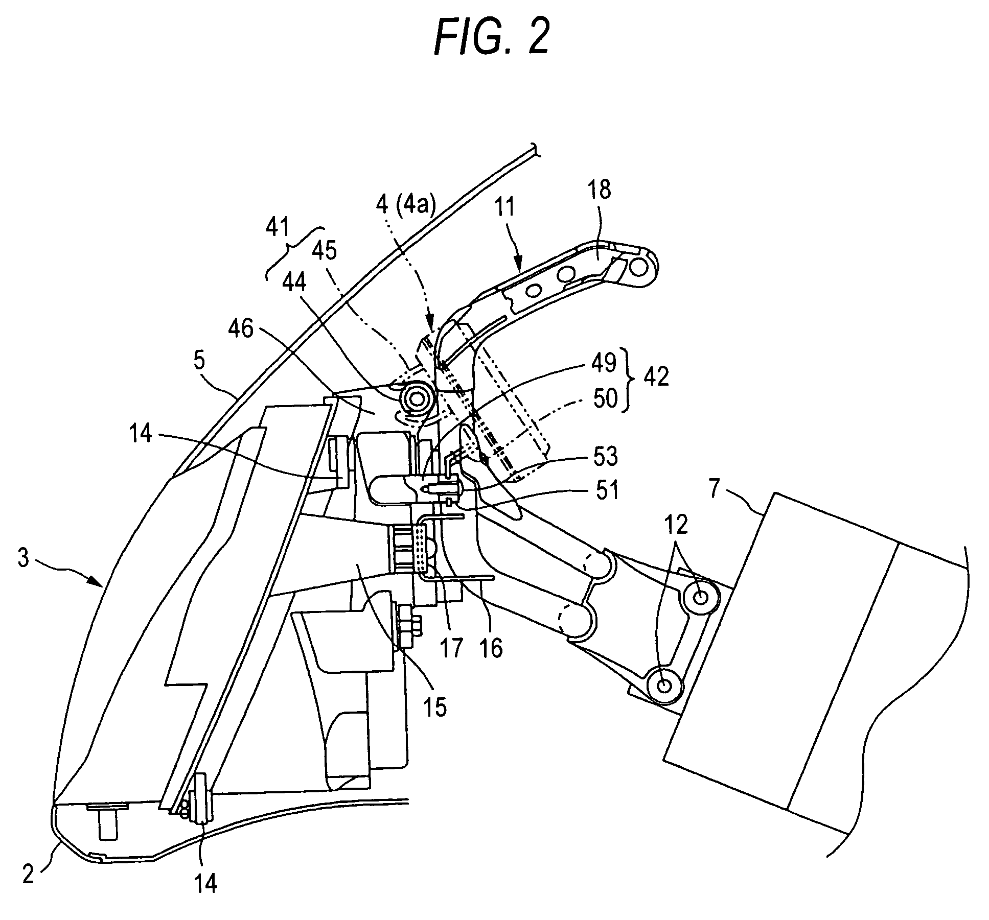 Front structure of motorcycle body