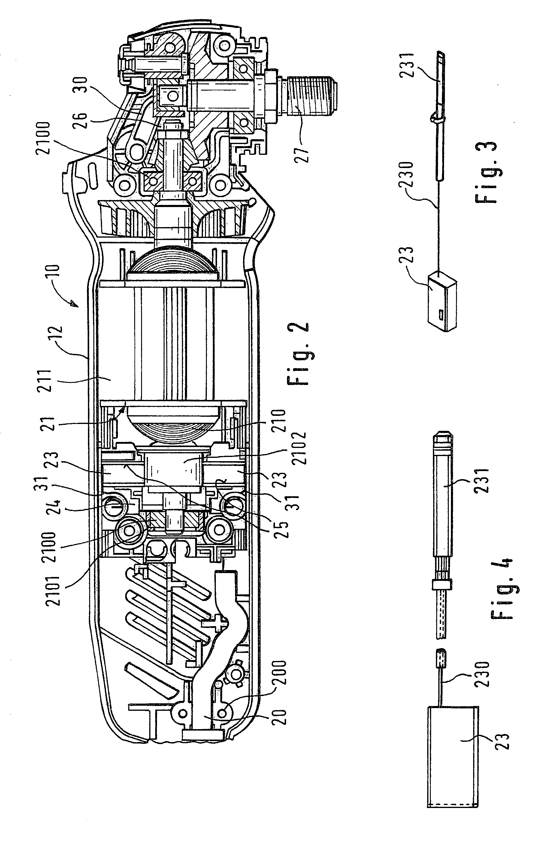 Angle grinder with electric drive