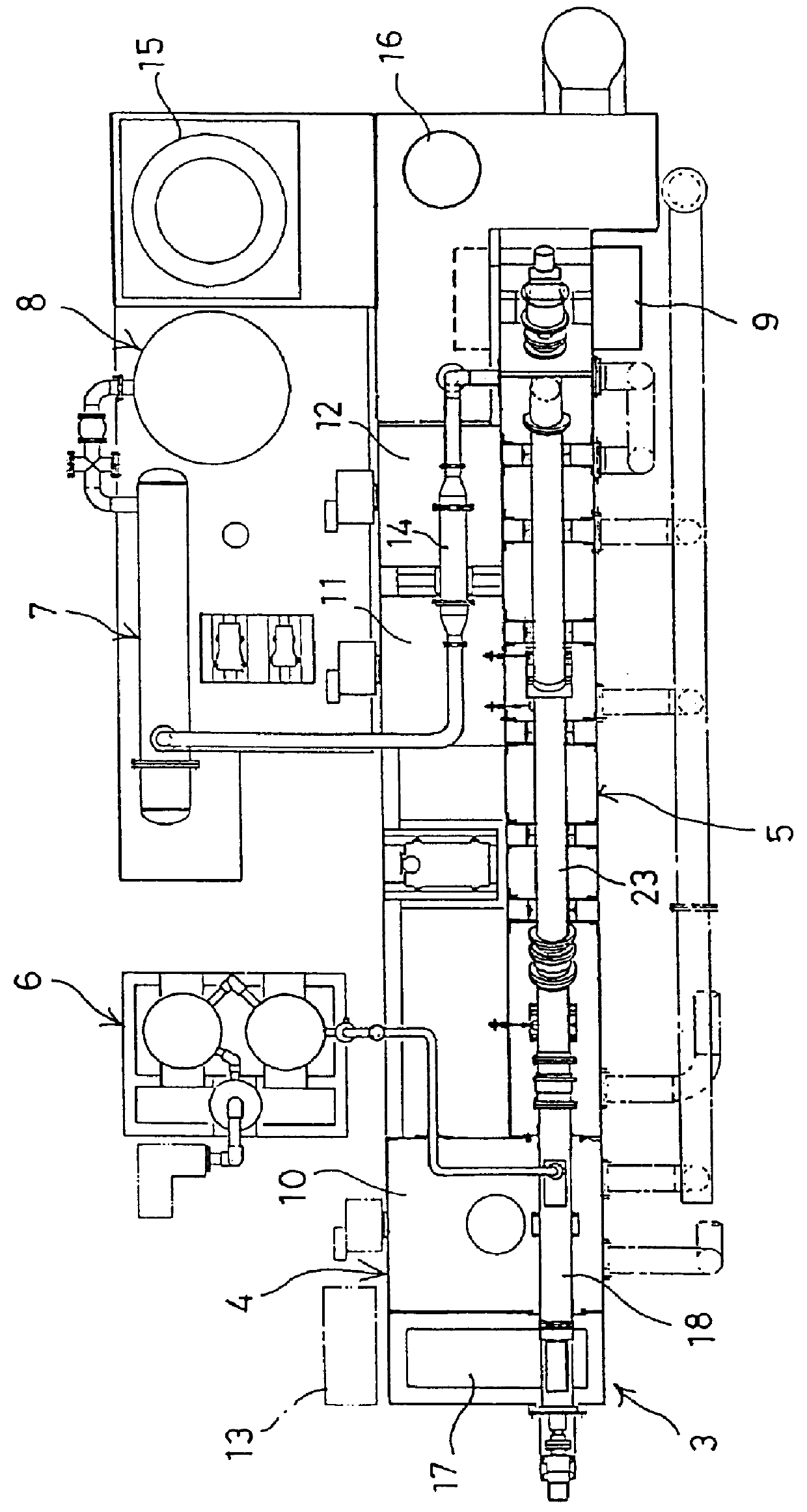 Thermal decomposition apparatus of reversed temperature gradient type for polymer waste