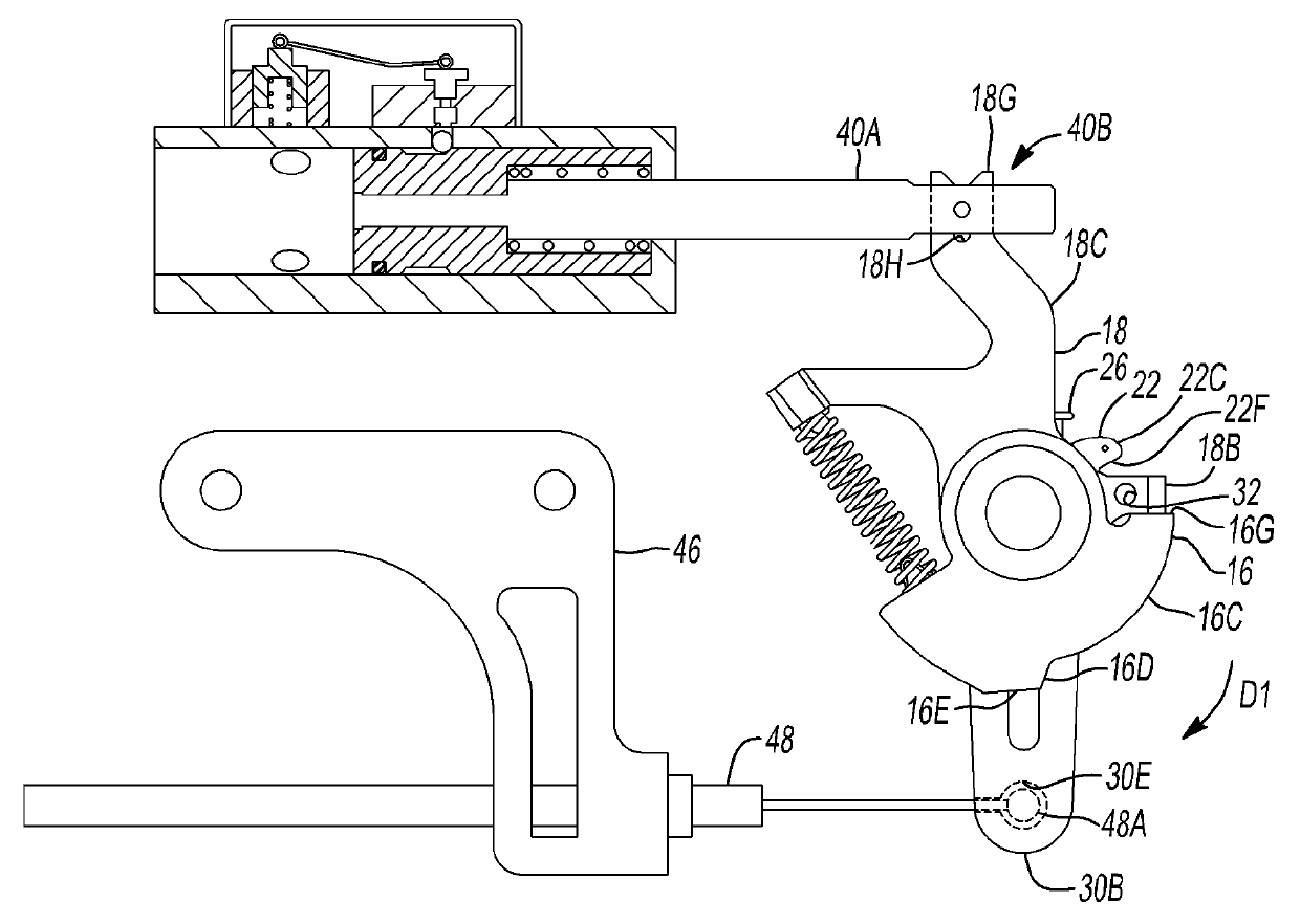 Transmission parking pawl actuation assembly