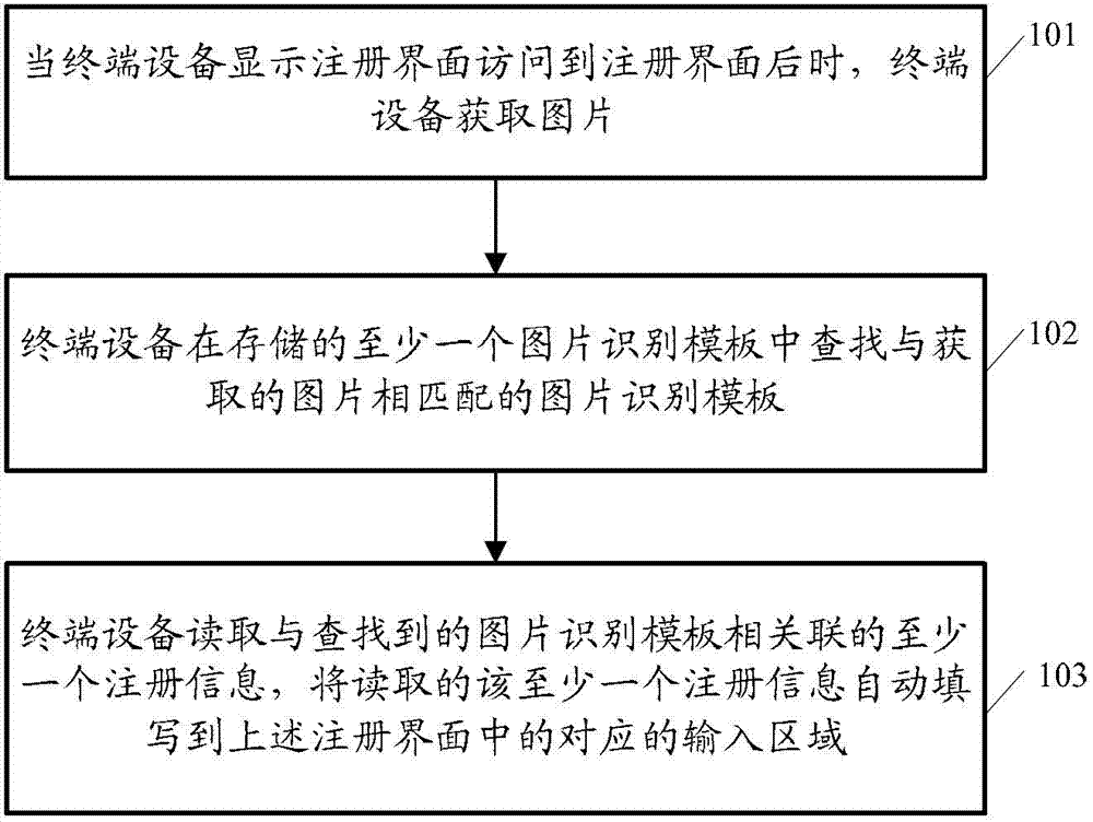 Registration information processing method, terminal device and interactive system