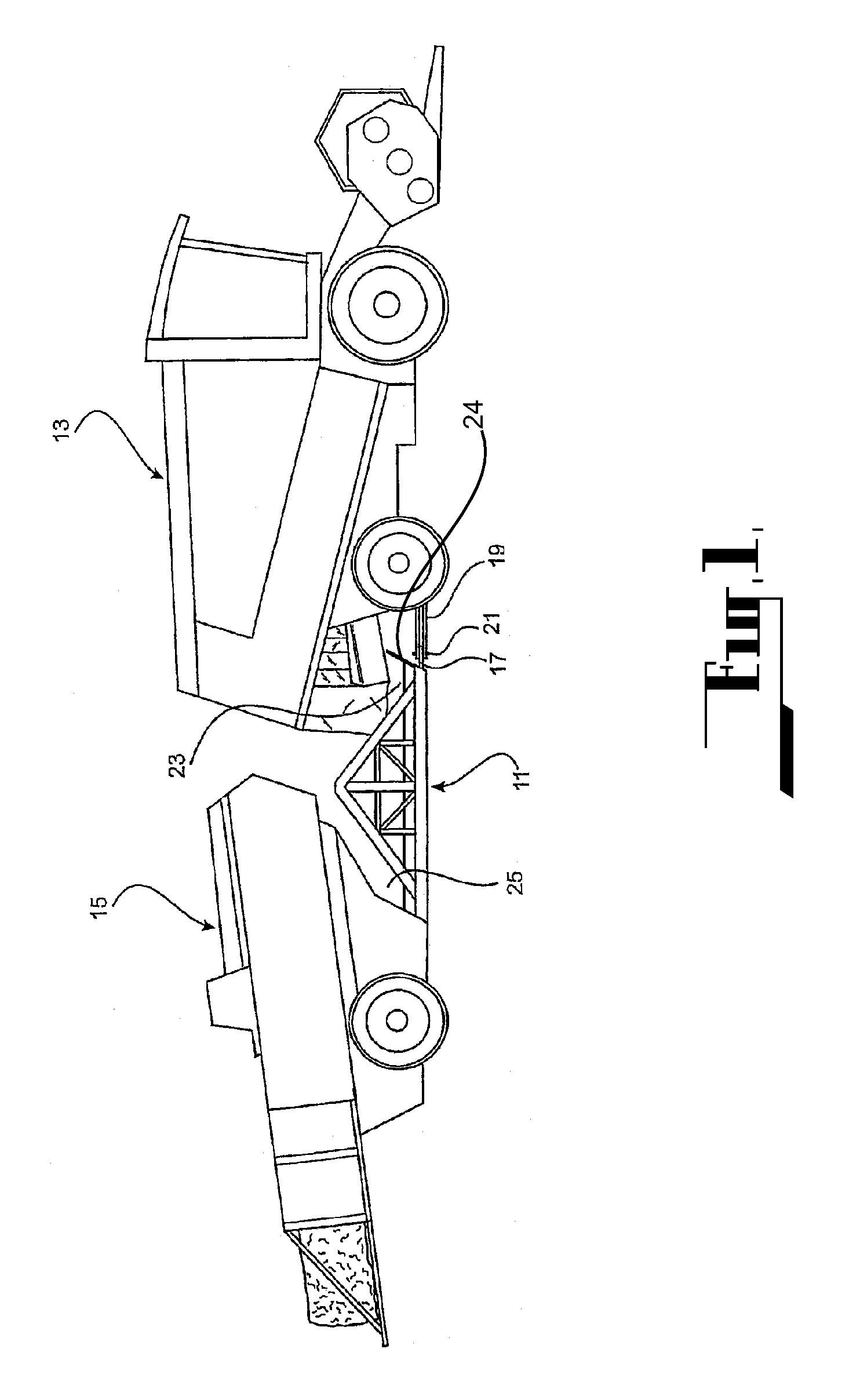 Attachment for connection of harvesting combine harvester  and baler