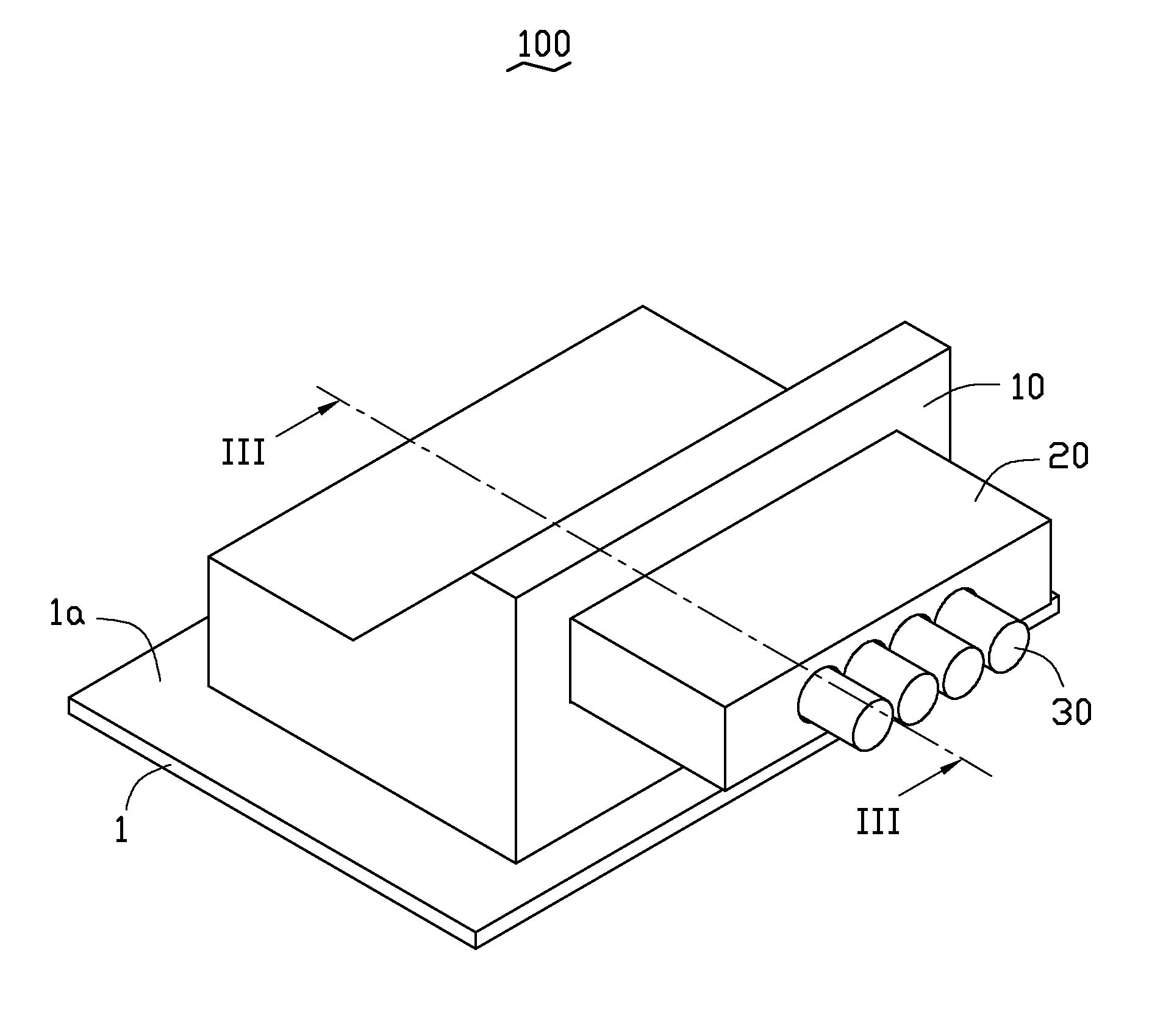 Optical connector with sloped surface