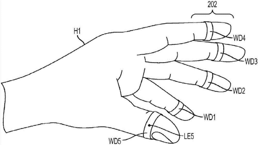 Signal generation and detector systems and methods for determining positions of fingers of a user