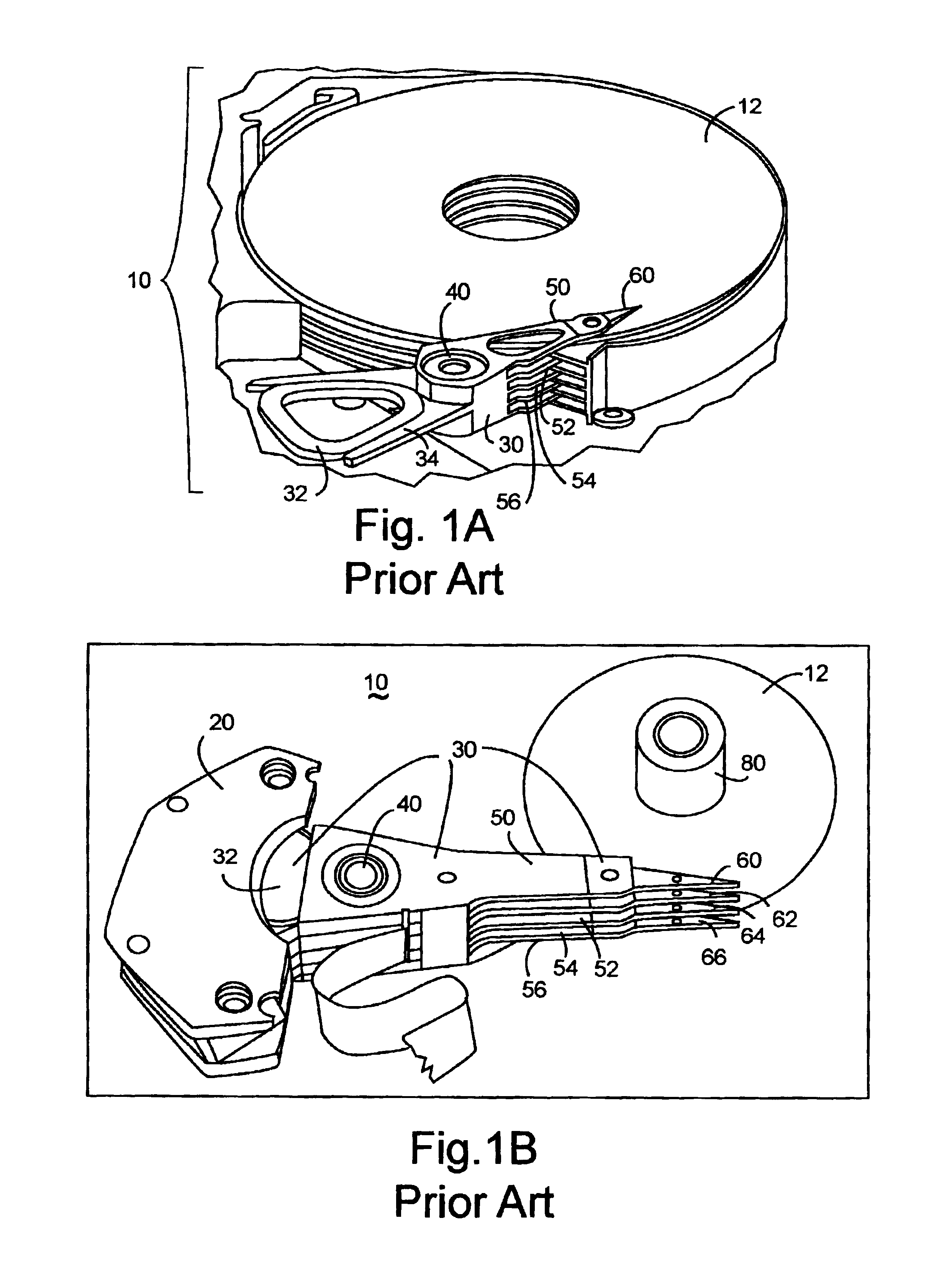 Method and apparatus actively damping mechanical vibration and shock in head suspensions of a disk drive