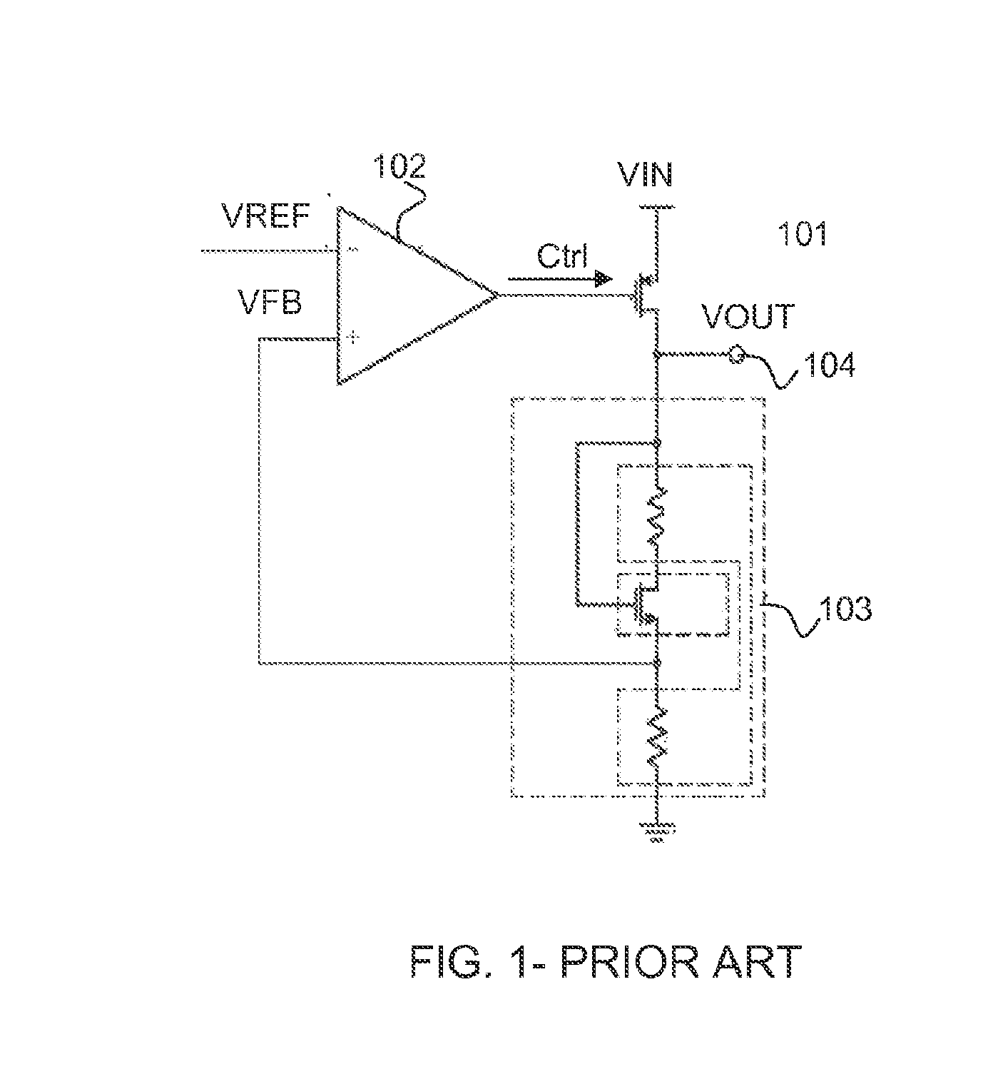 Voltage regulator, application-specific integrated circuit and method for providing a load with a regulated voltage