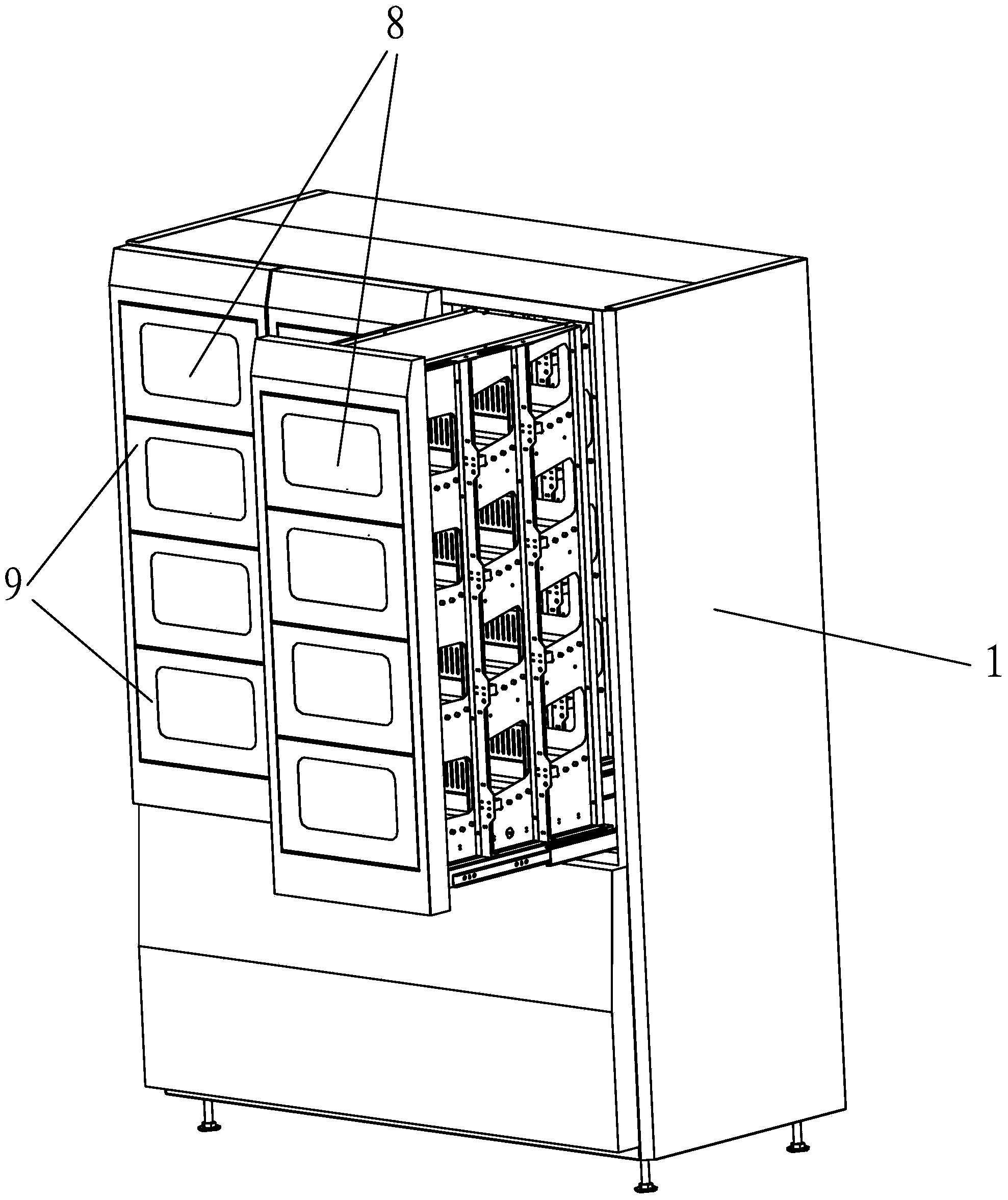 Vending machine for low-temperature preservation fruits and vegetables