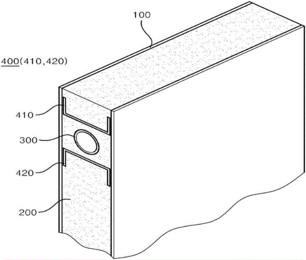 Sandwich panel with fire protection function and construction wall using the same