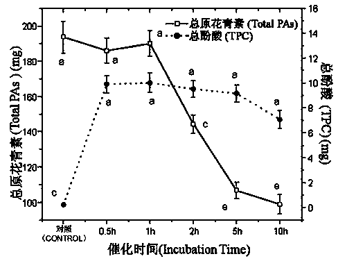 Enzyme method for accelerating red wine aging