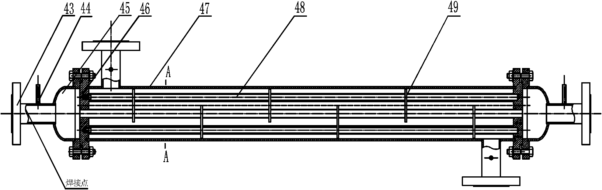 Multifunctional wide flow single-phase convective heat exchange test device