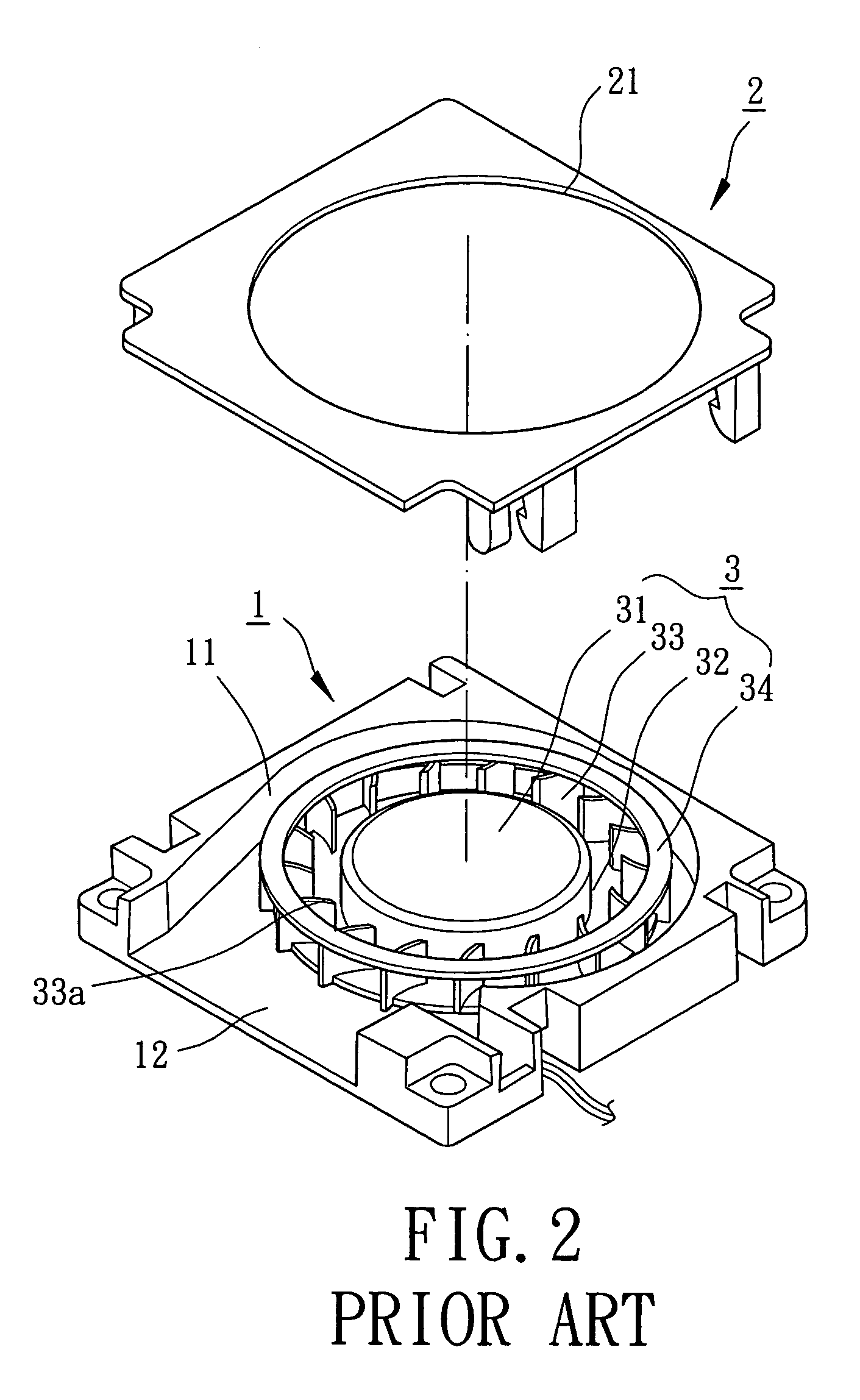 Impeller for radial-flow heat dissipating fan