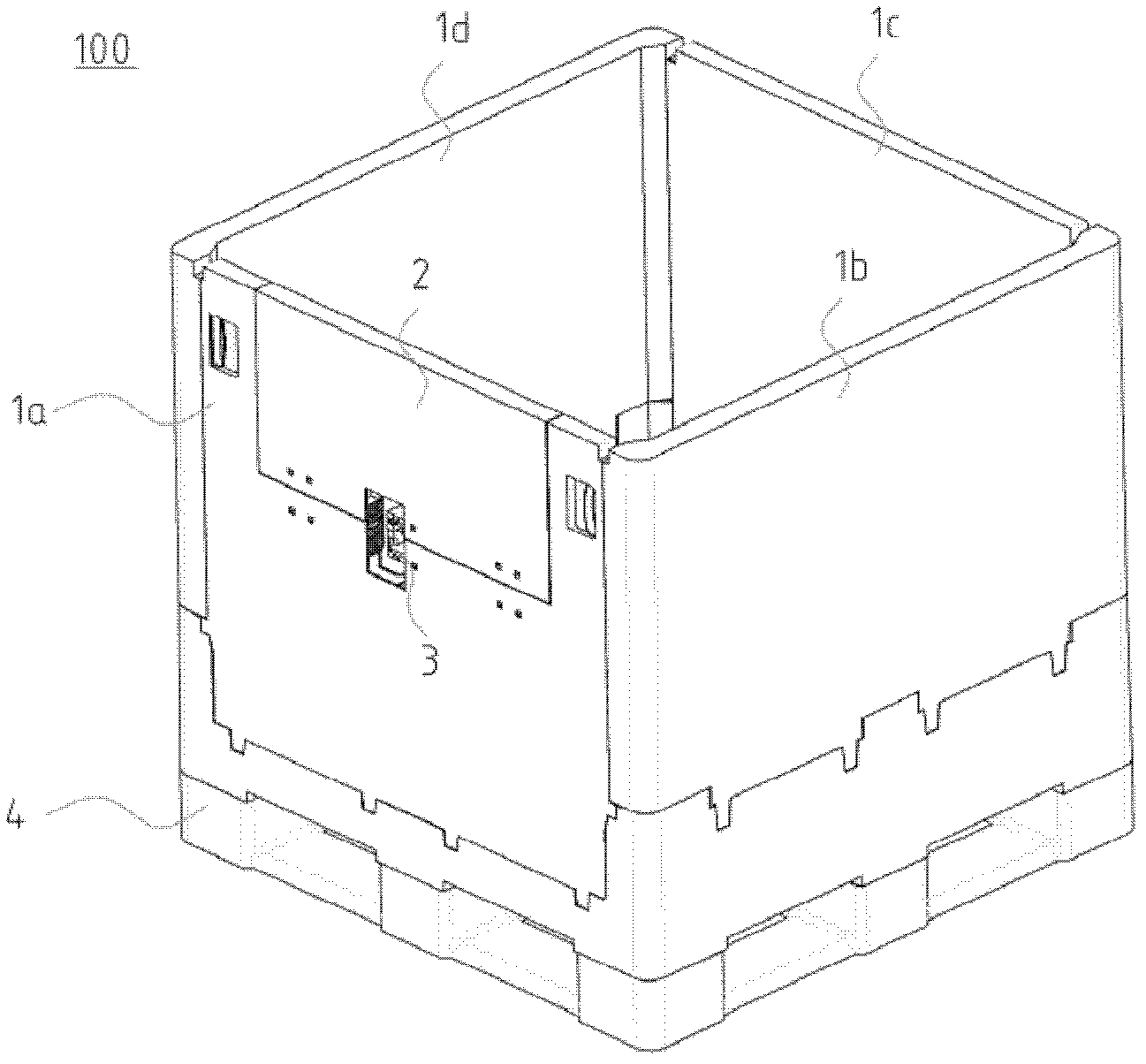 Hidden hinge and container using same