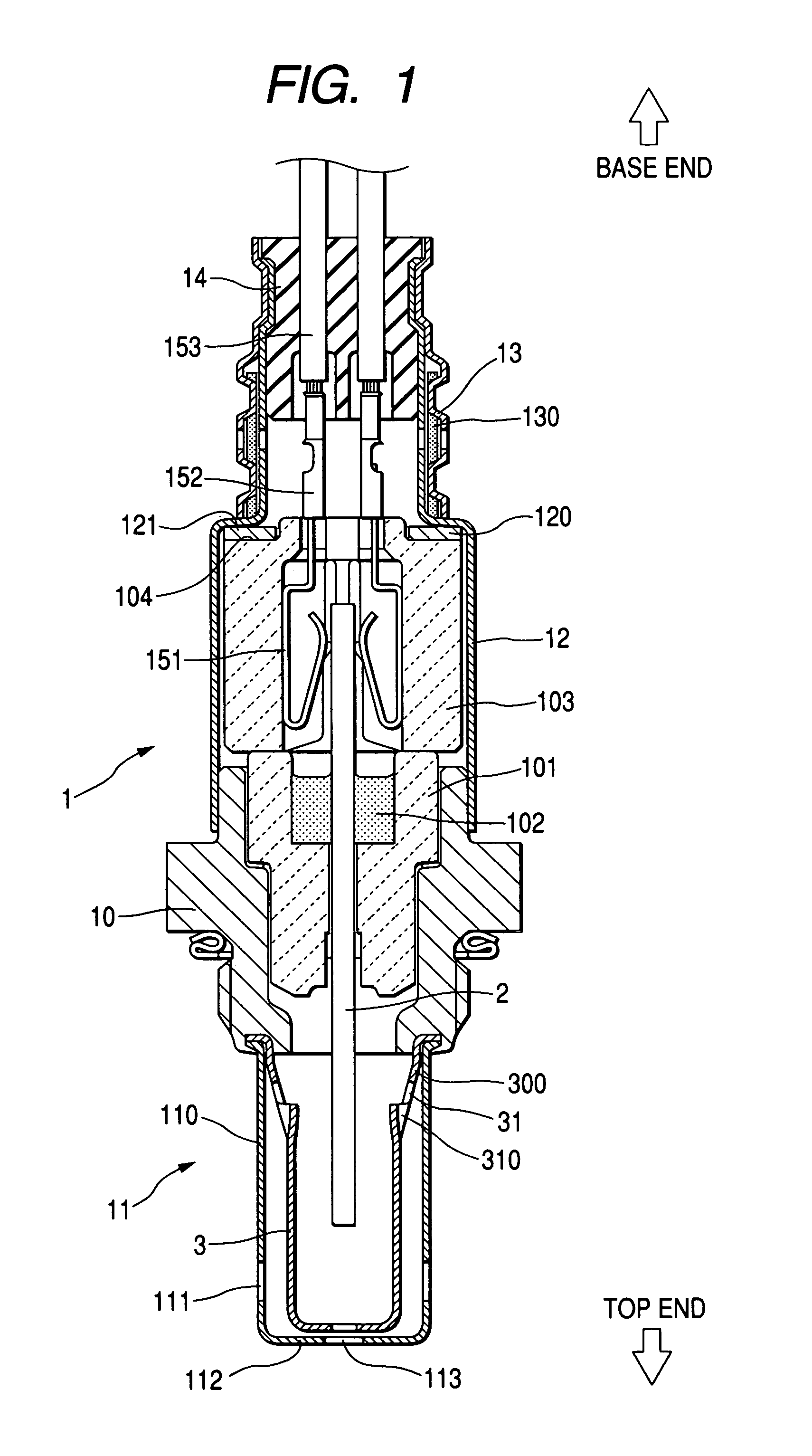 Gas sensor equipped with gas inlet designed to create desired flow of gas