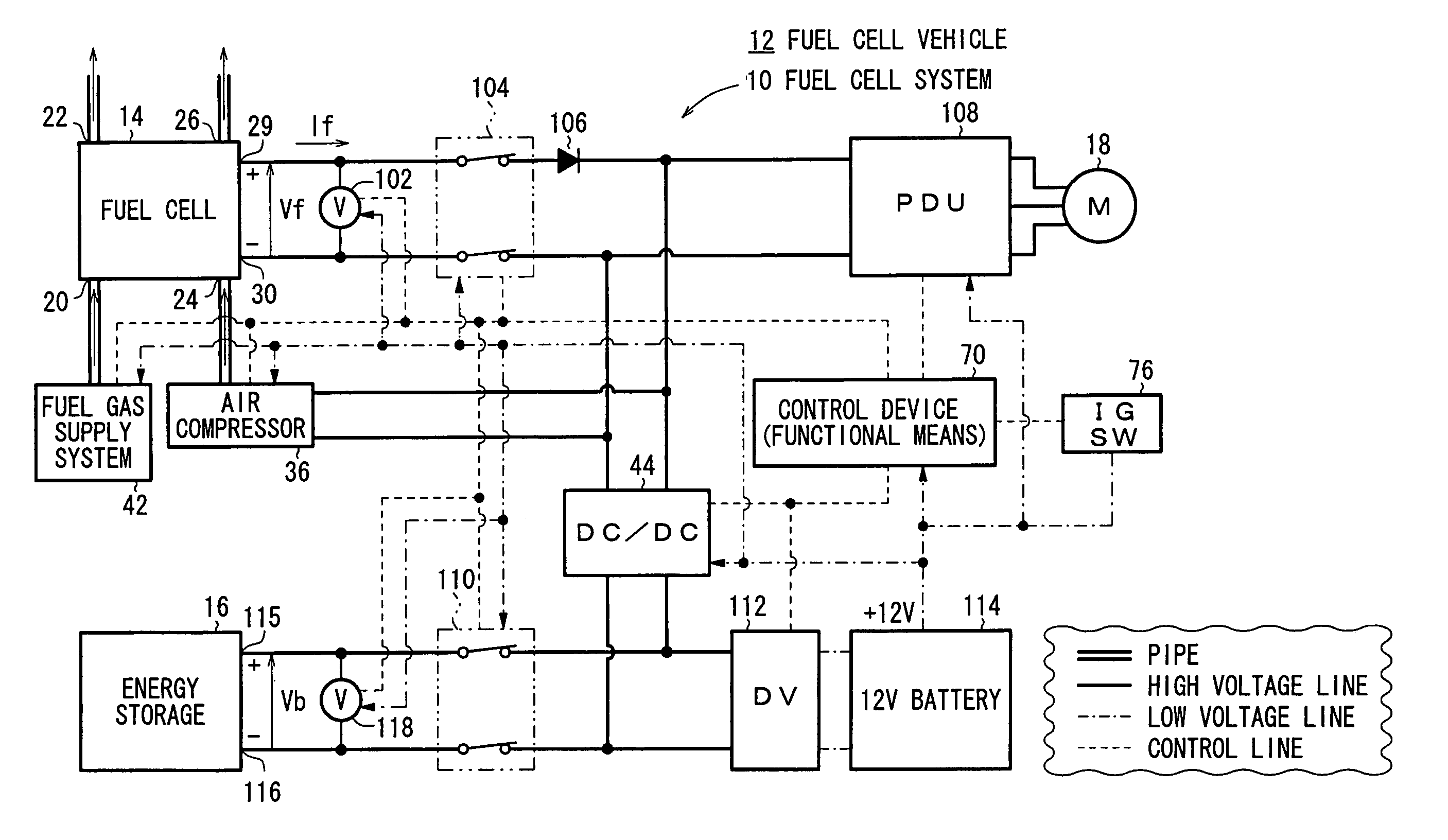 Fuel cell system and method of controlling electrical energy discharged in the fuel cell system