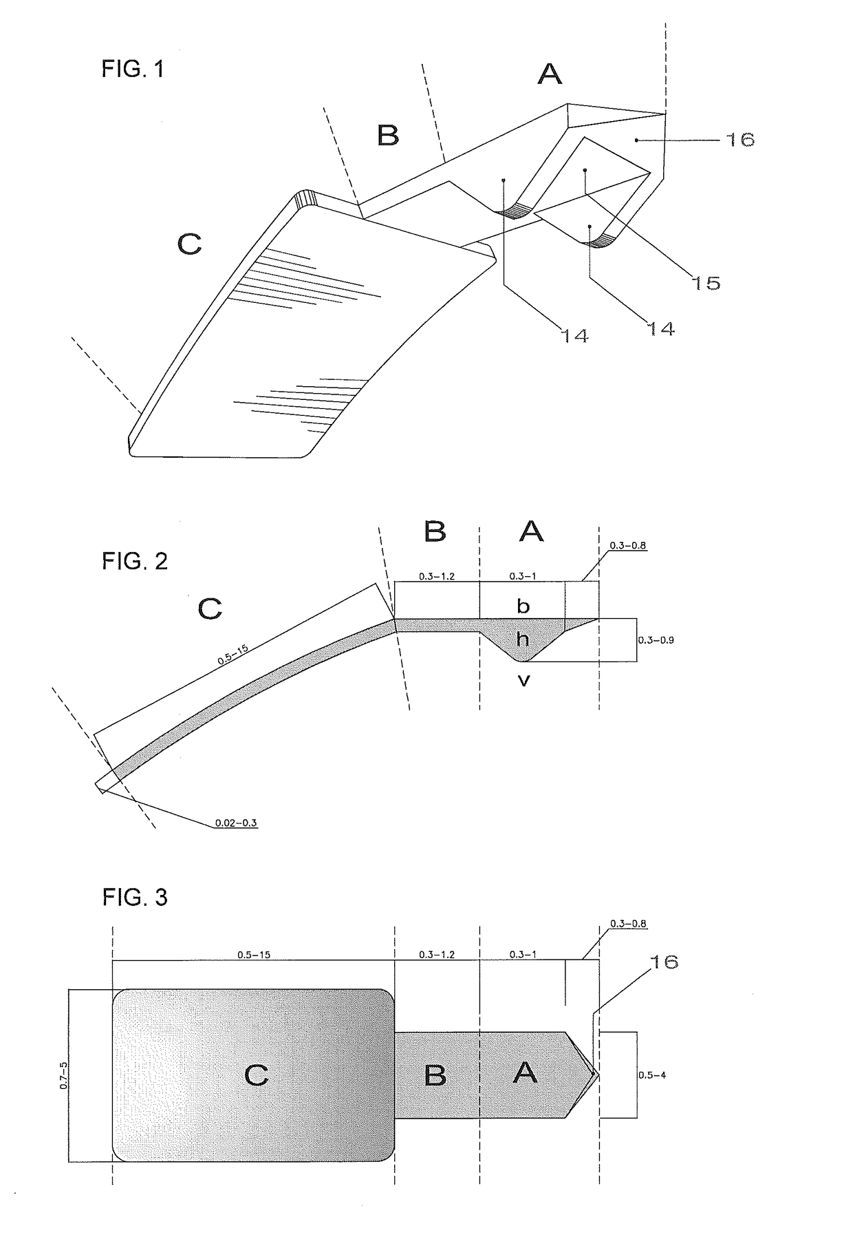 One piece flat device of for the drainage of aqueous humor from the eye