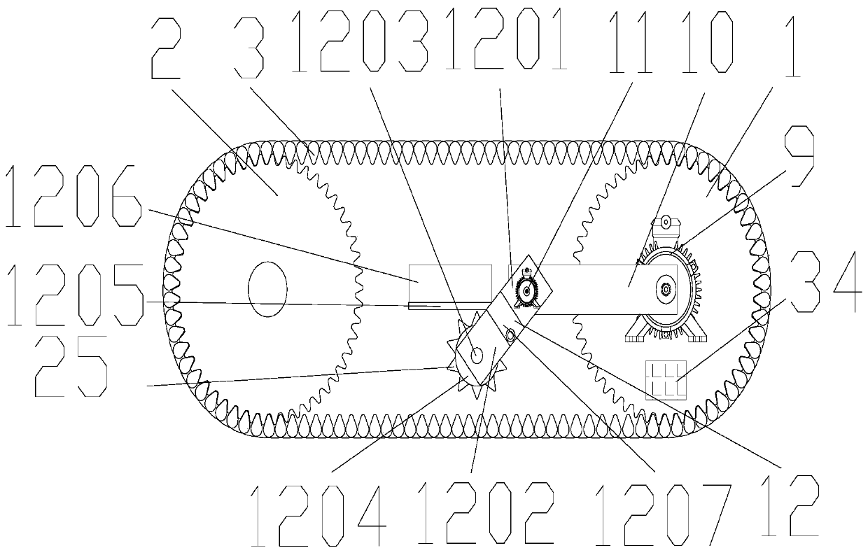 A waterproof transmission chain device