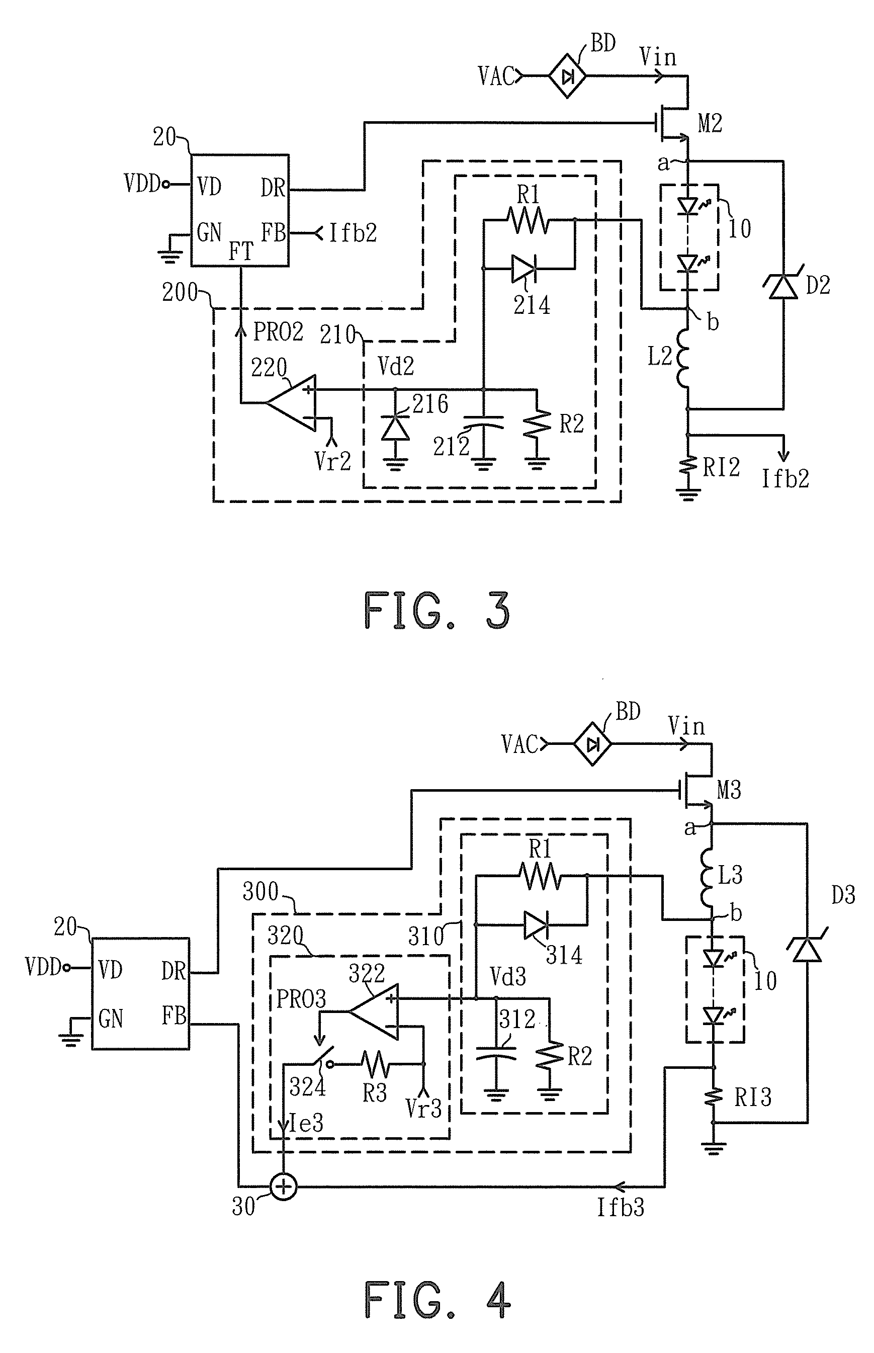 LED driving circuit and protecting circuit thereof