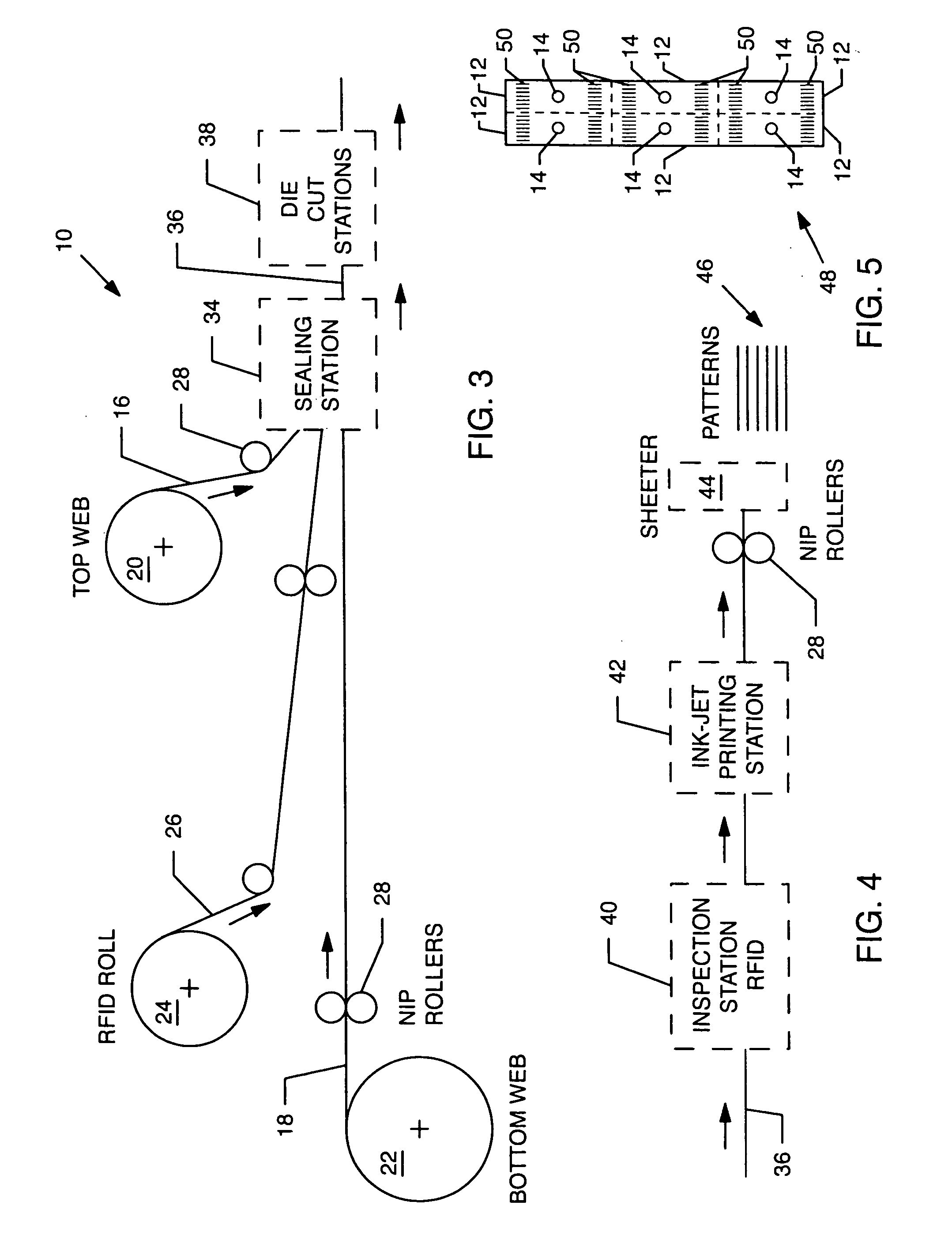 Continuous lamination of RFID tags and inlets