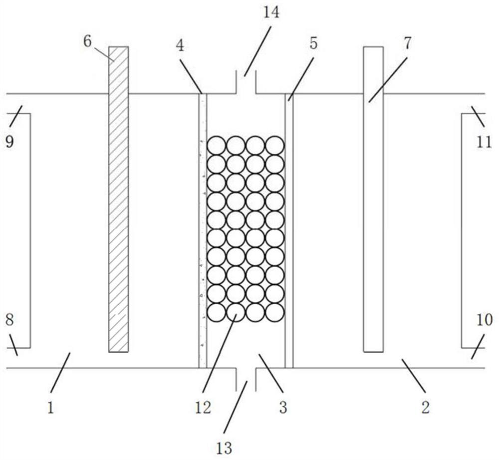 Device and method for enhancing desalting battery performance by using ion exchange mixed bed