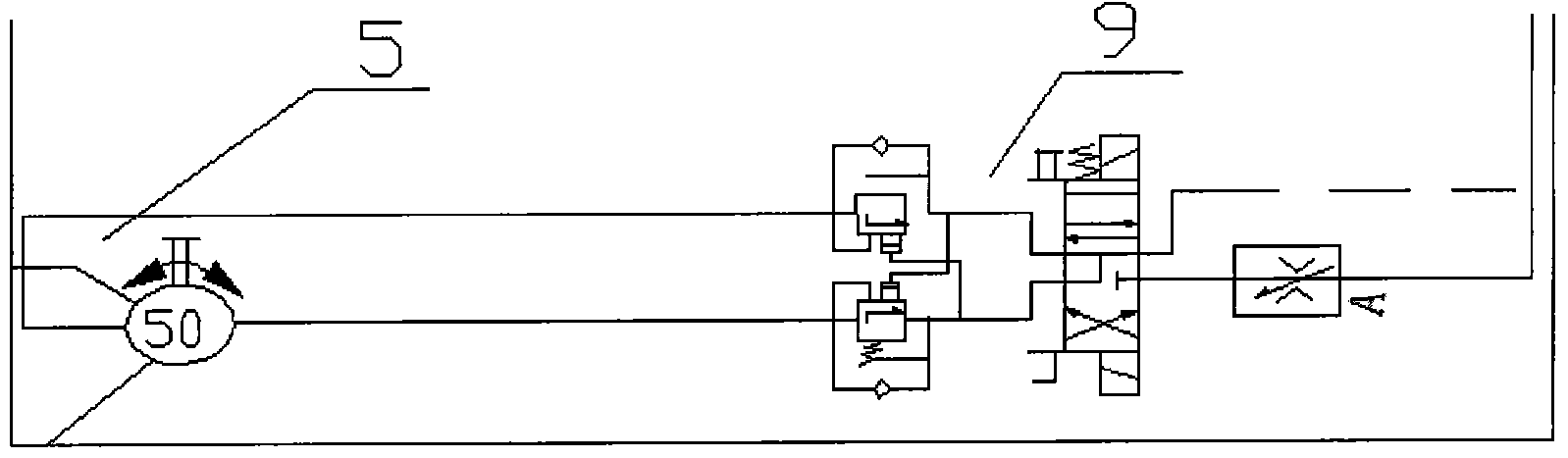 Floating type remote water taking device hydraulic system