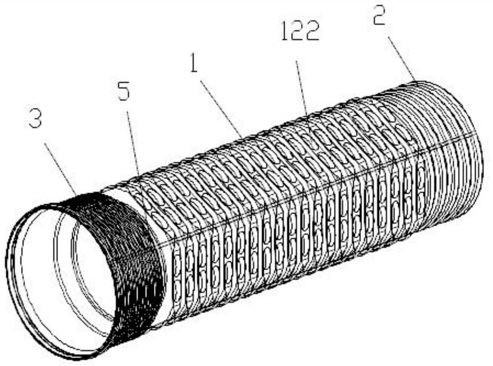 Outer polygonal impeller-shaped reinforced composite pipe