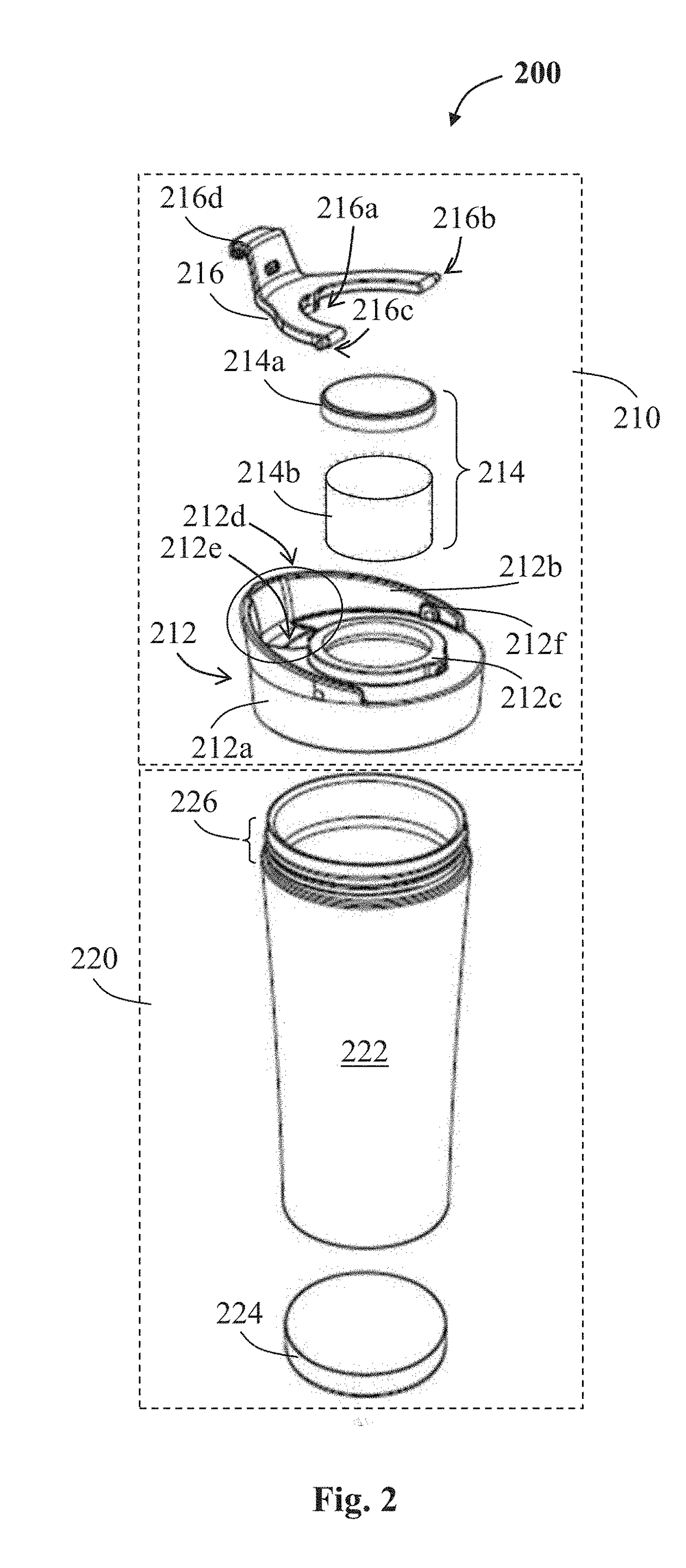 Sealable drinking container with air-extracting mechanism for oxygenation suppression