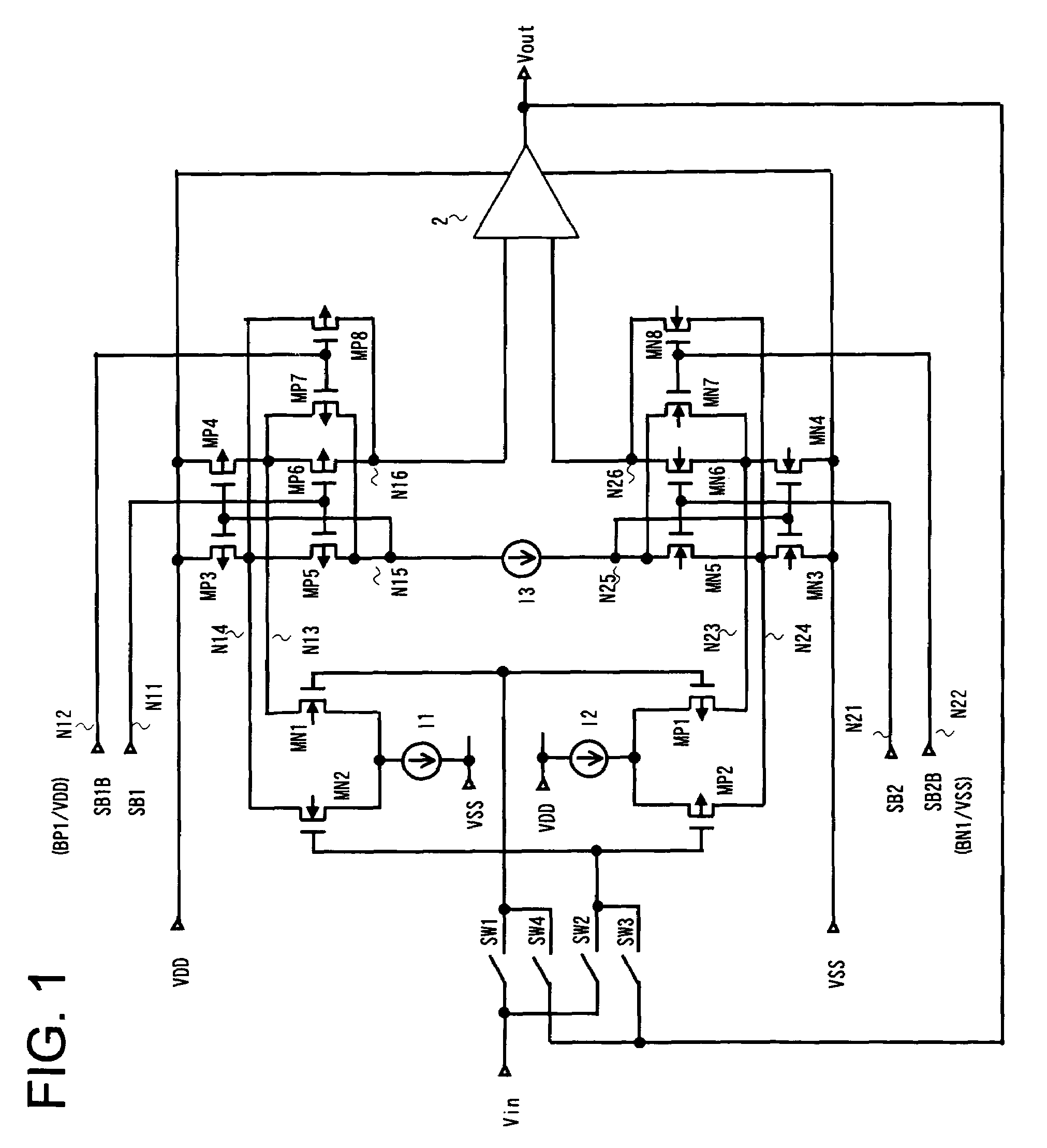 Differential amplifier, data driver and display device