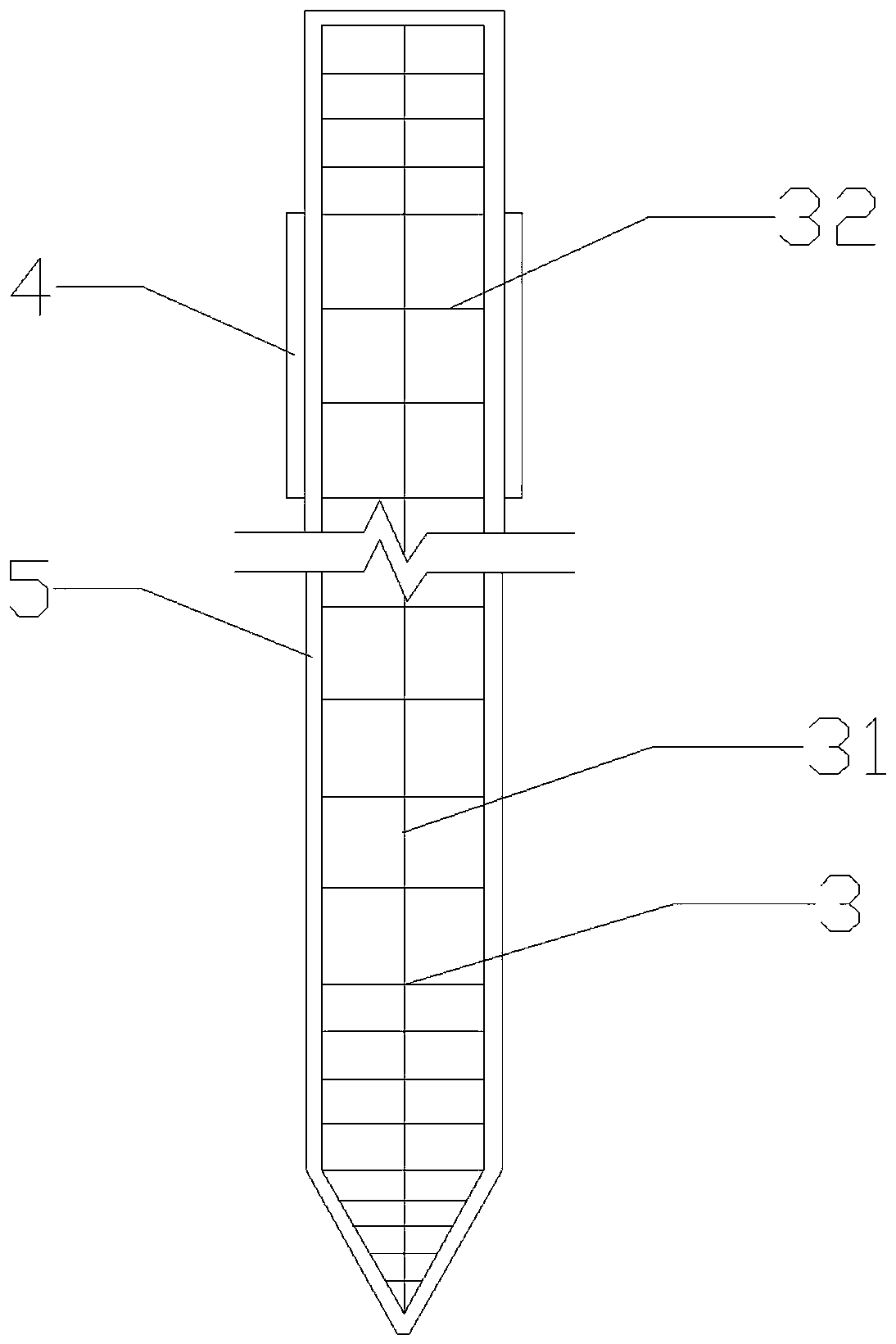 Fiber composite pile for marine environment and preparation method of fiber composite pile