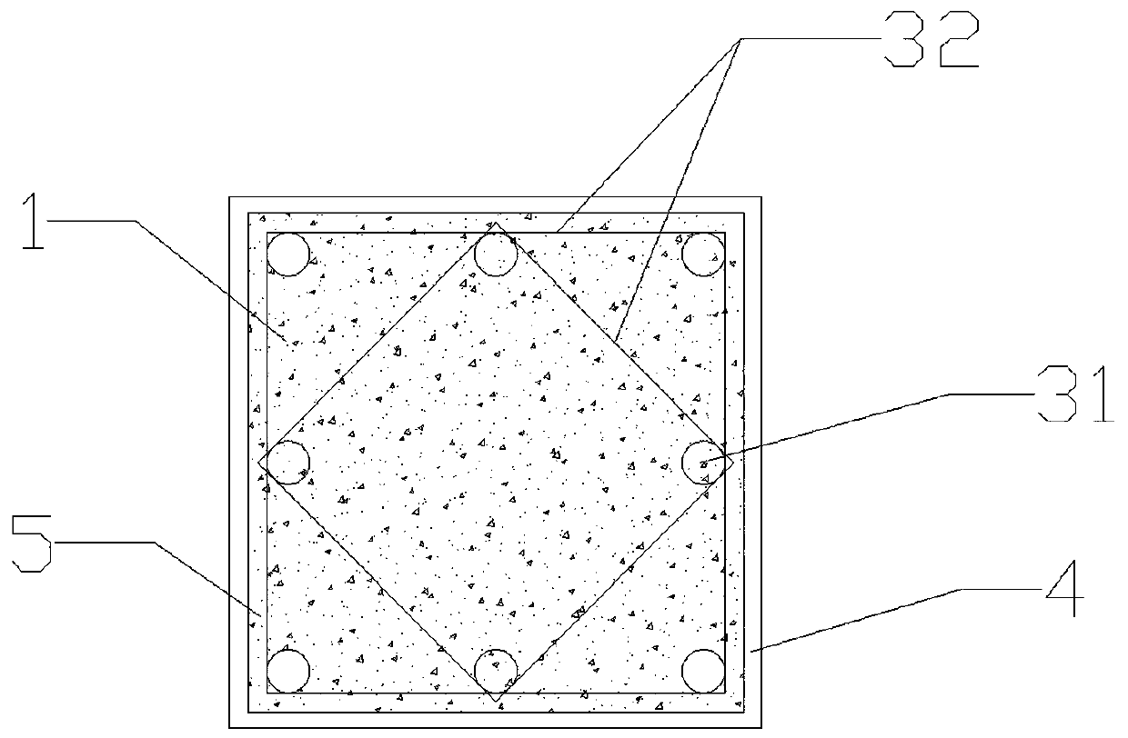 Fiber composite pile for marine environment and preparation method of fiber composite pile