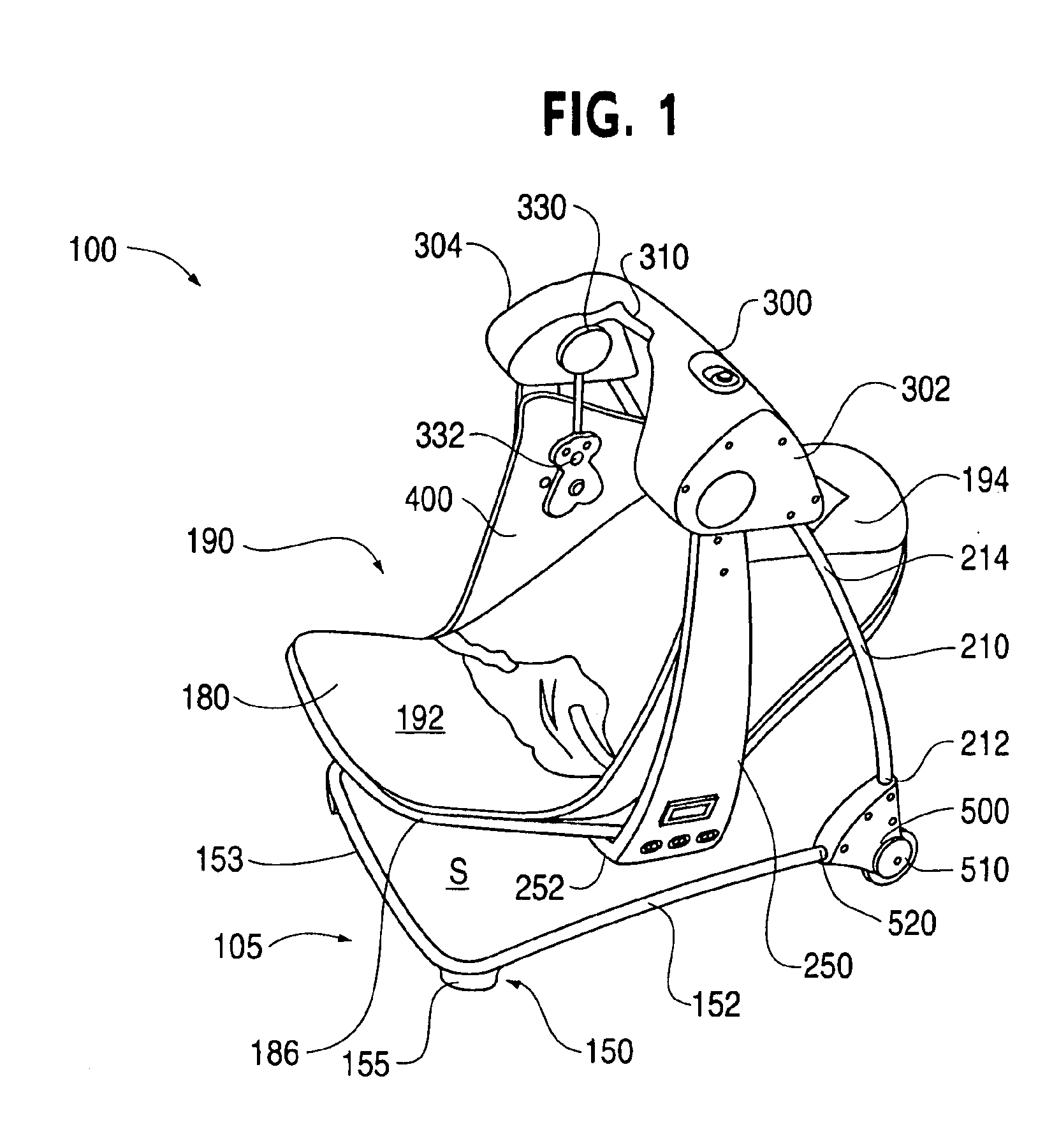 Collapsible infant swing