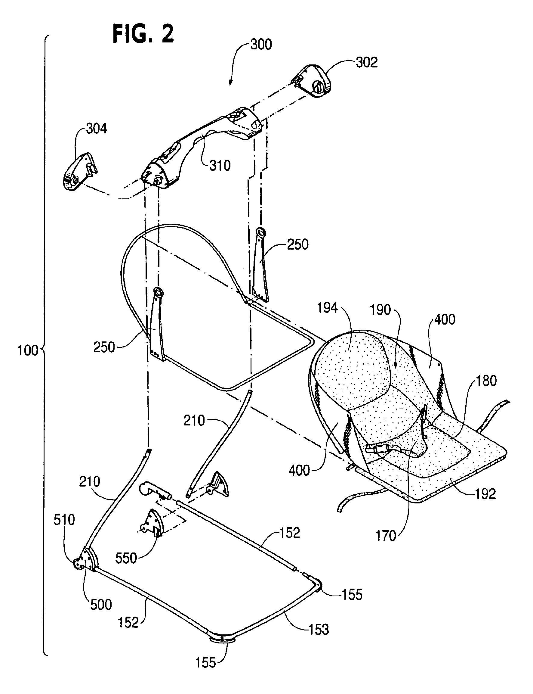 Collapsible infant swing