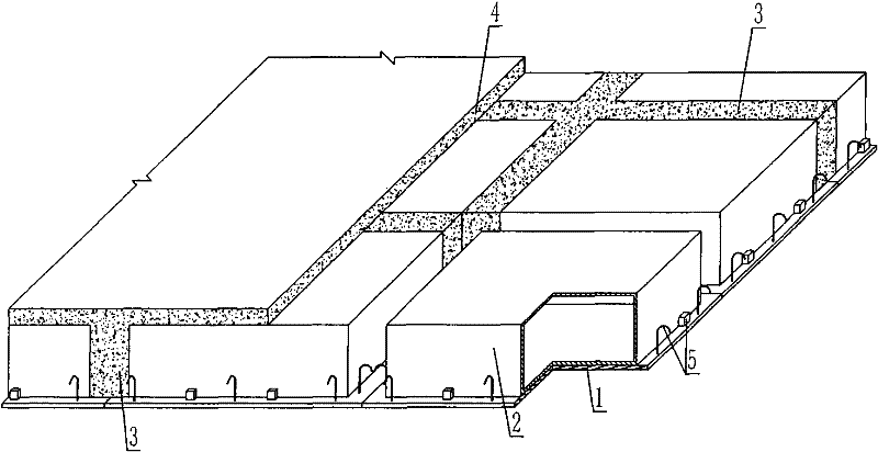 A composite reinforced concrete hollow floor slab