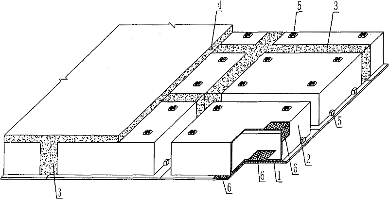 A composite reinforced concrete hollow floor slab