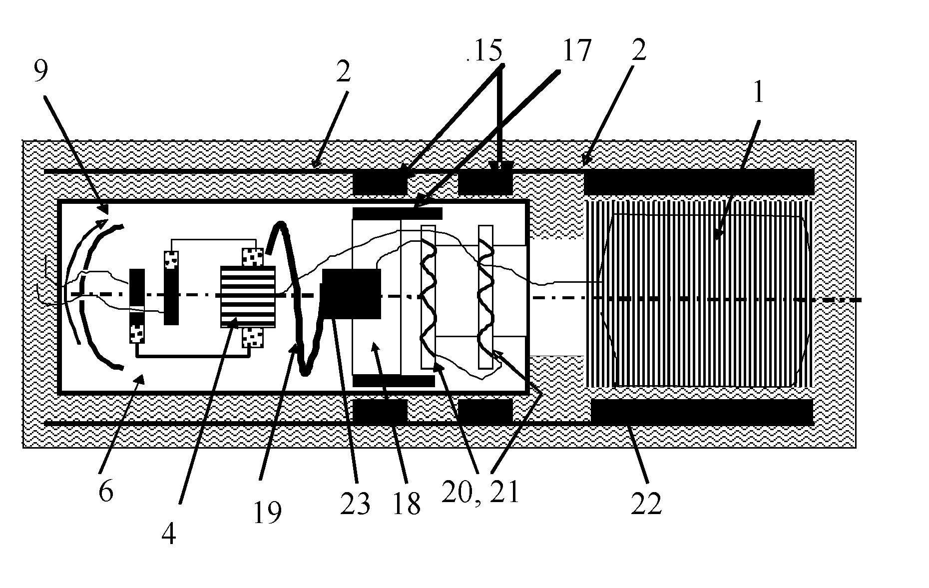 Submersible direct-current electric motor