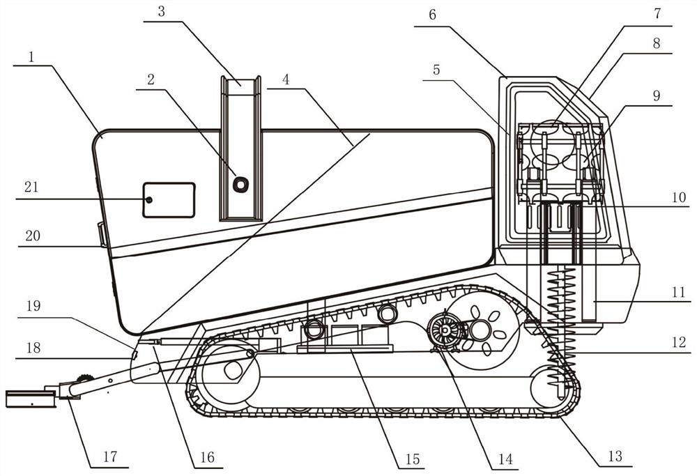 Integrated desert tree planting machine