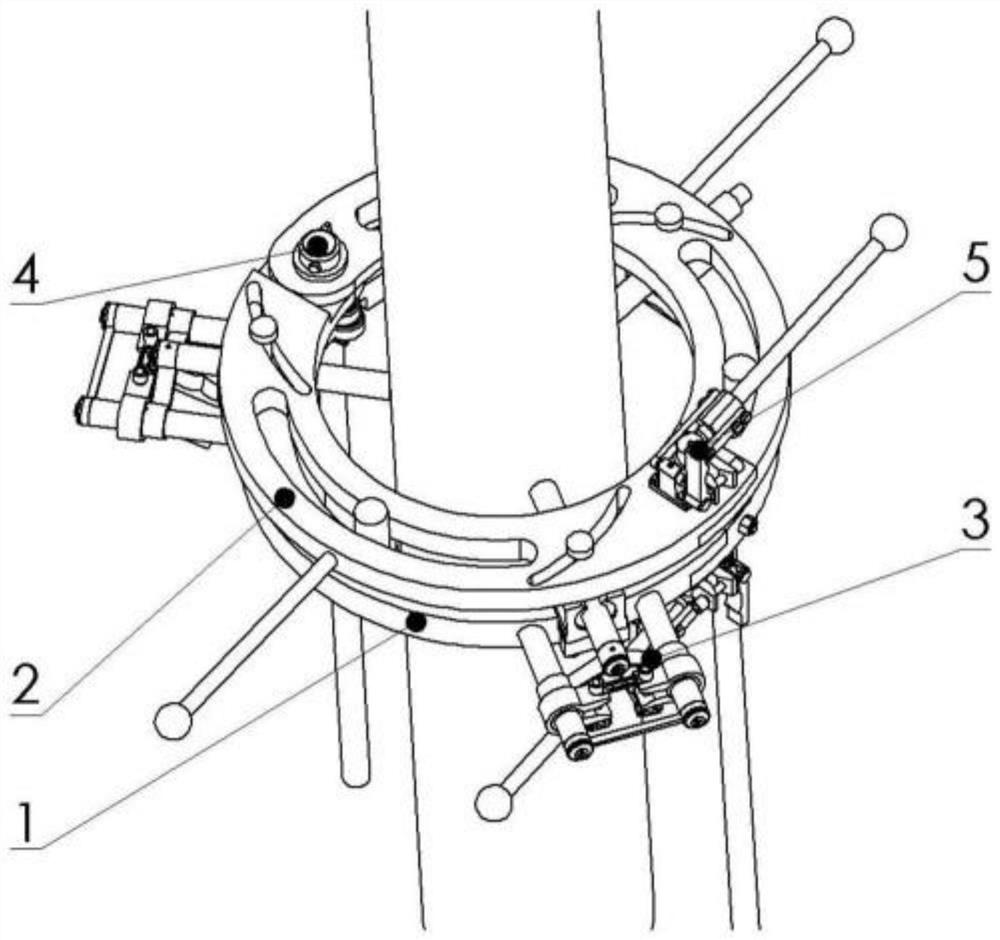 Pipe grinding robot rotary fast card device