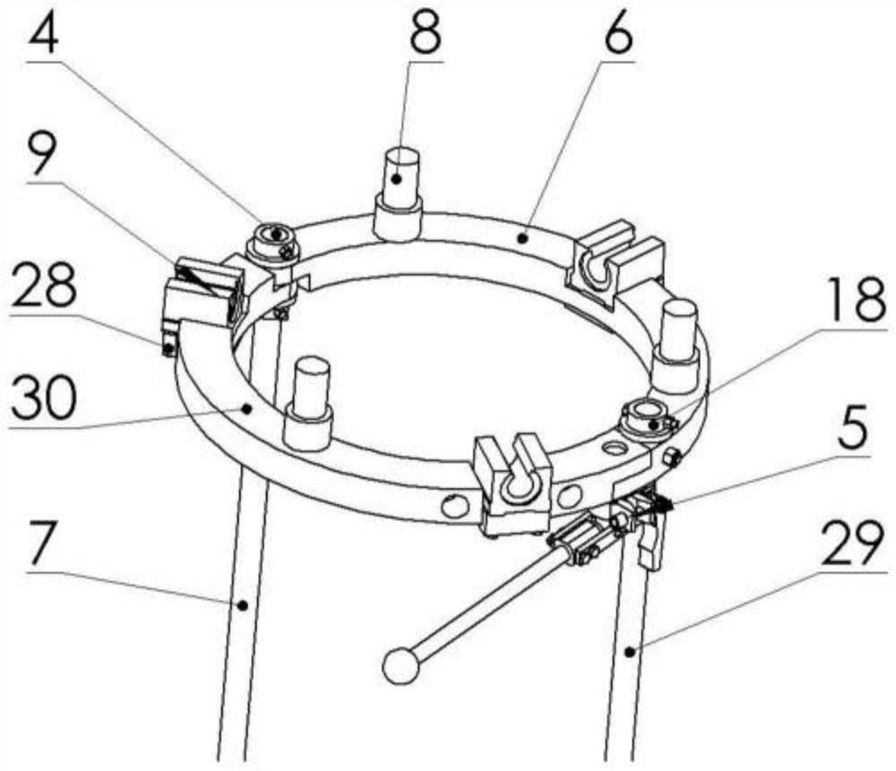 Pipe grinding robot rotary fast card device