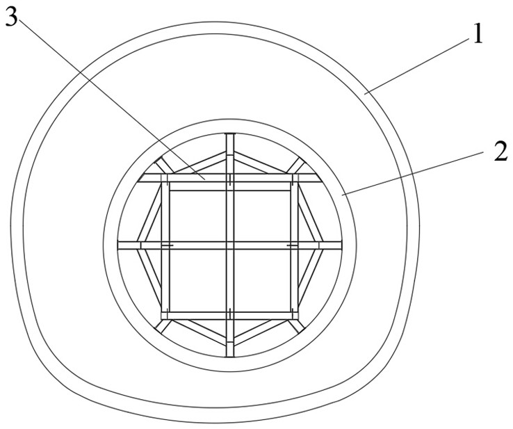 An expansion excavation structure and construction method for shield tunnel foundation