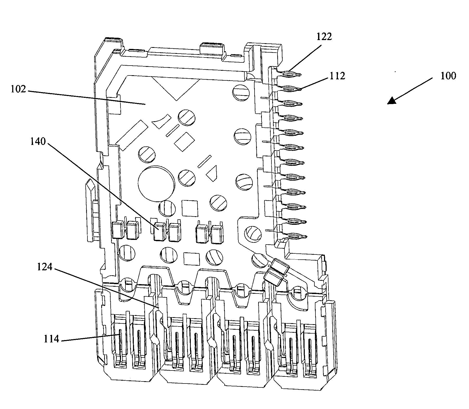 Electrical connector incorporating passive circuit elements