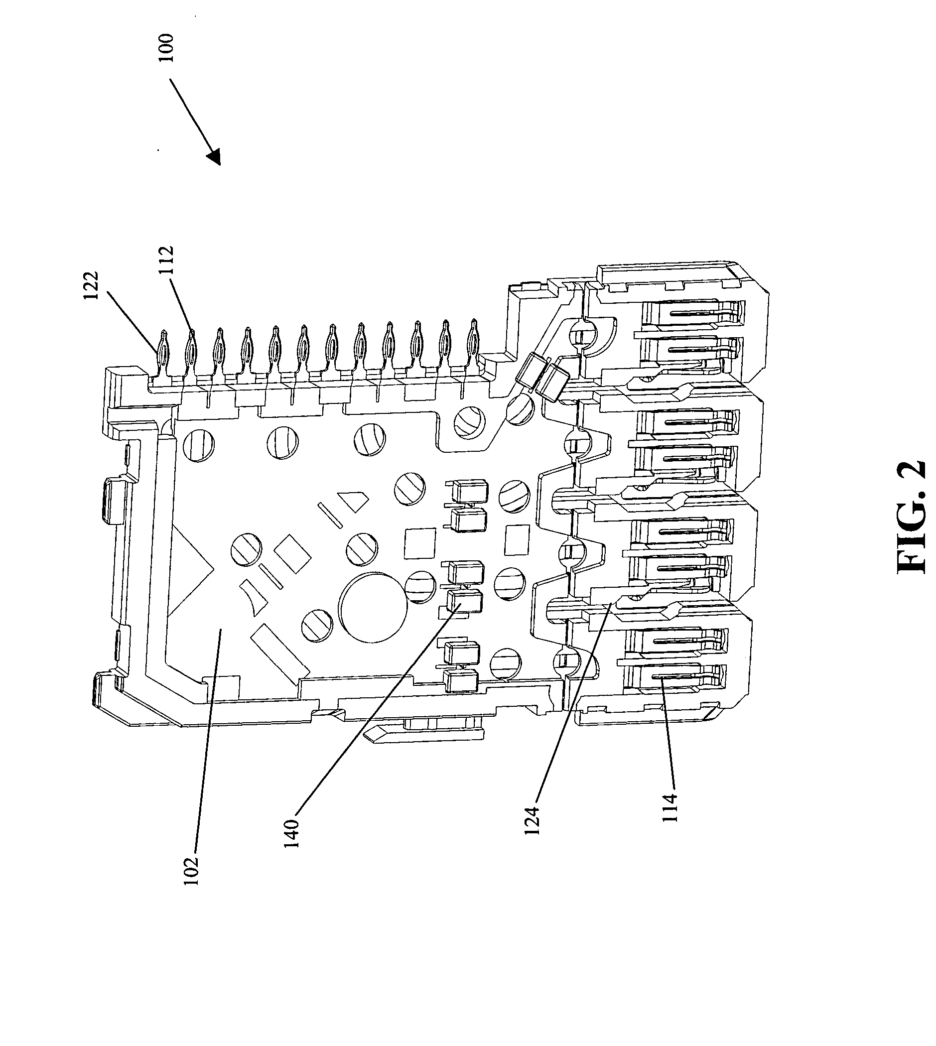 Electrical connector incorporating passive circuit elements