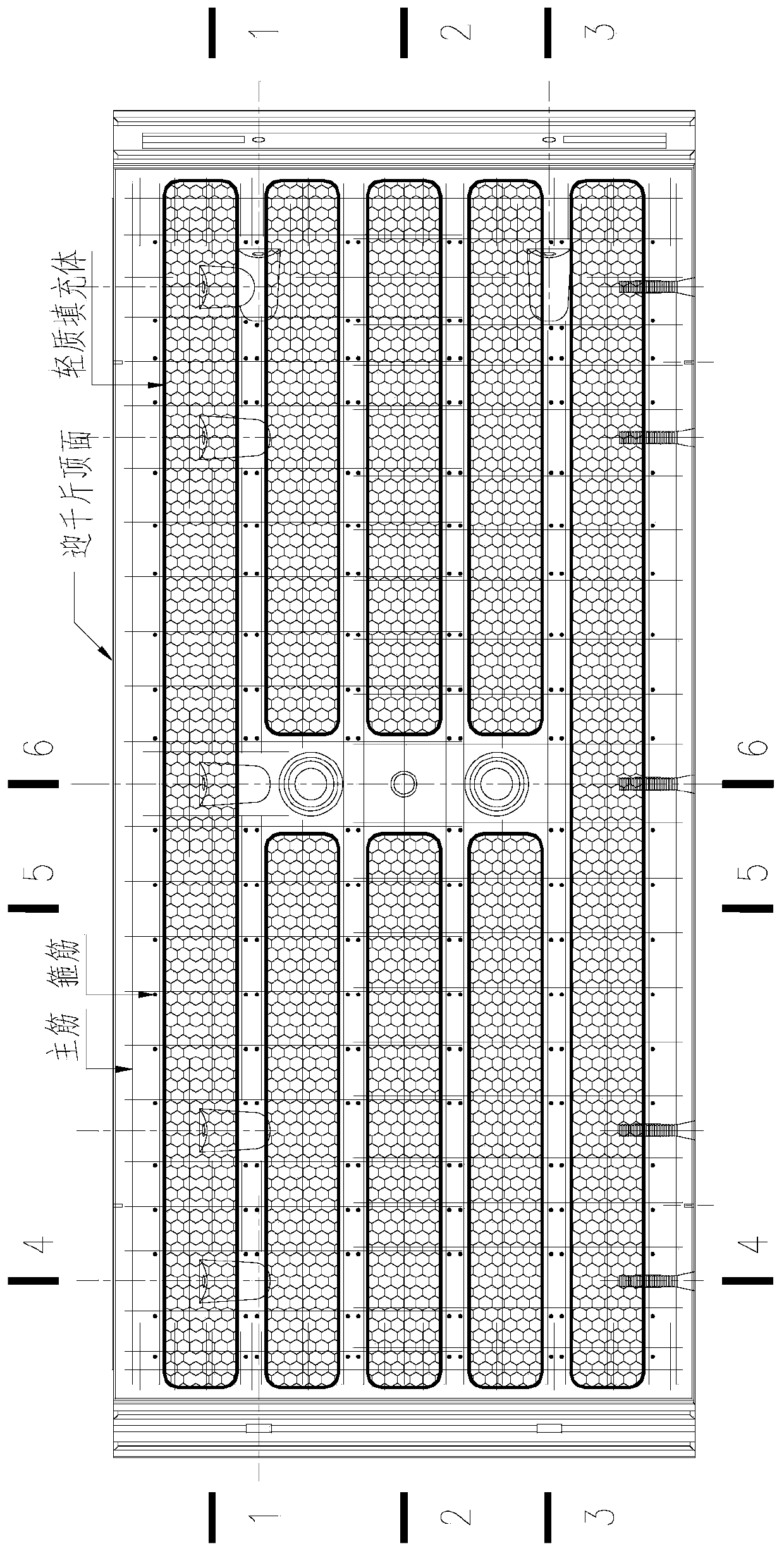 Prefabricated concrete pipe piece with internal light filling body and prefabricating method