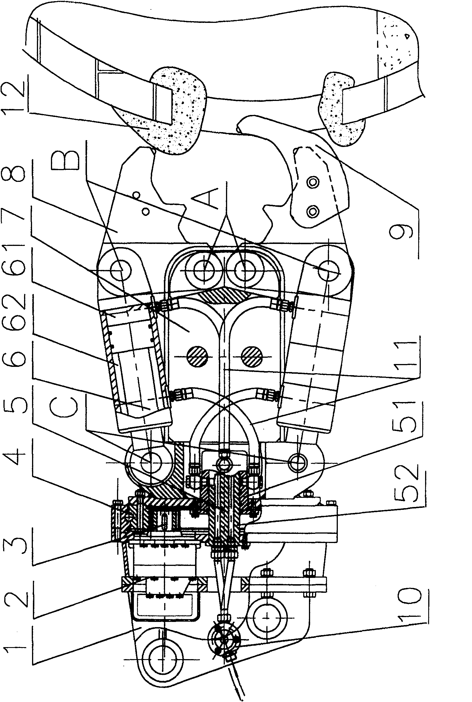 Static pressure tong-type fire door cleaning method and cleaner thereof