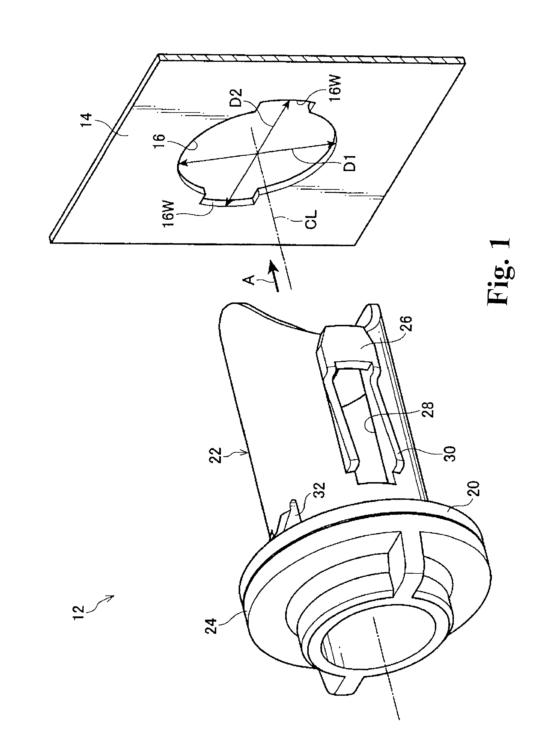 Retainer structure