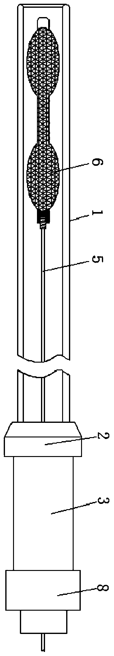 Conveying device for interventional therapy of congenital heart disease in surgical department