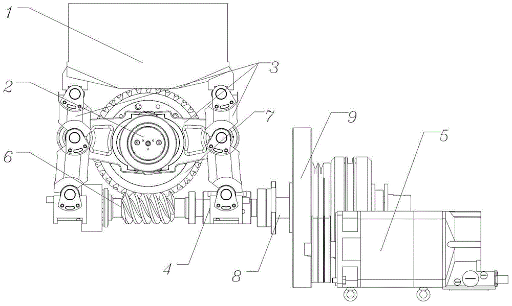 A driving device for a moving platform and its working method