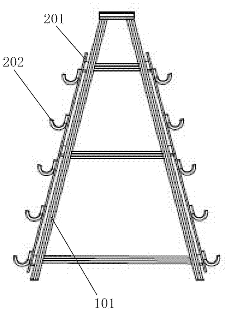 Engine crankshaft storage rack