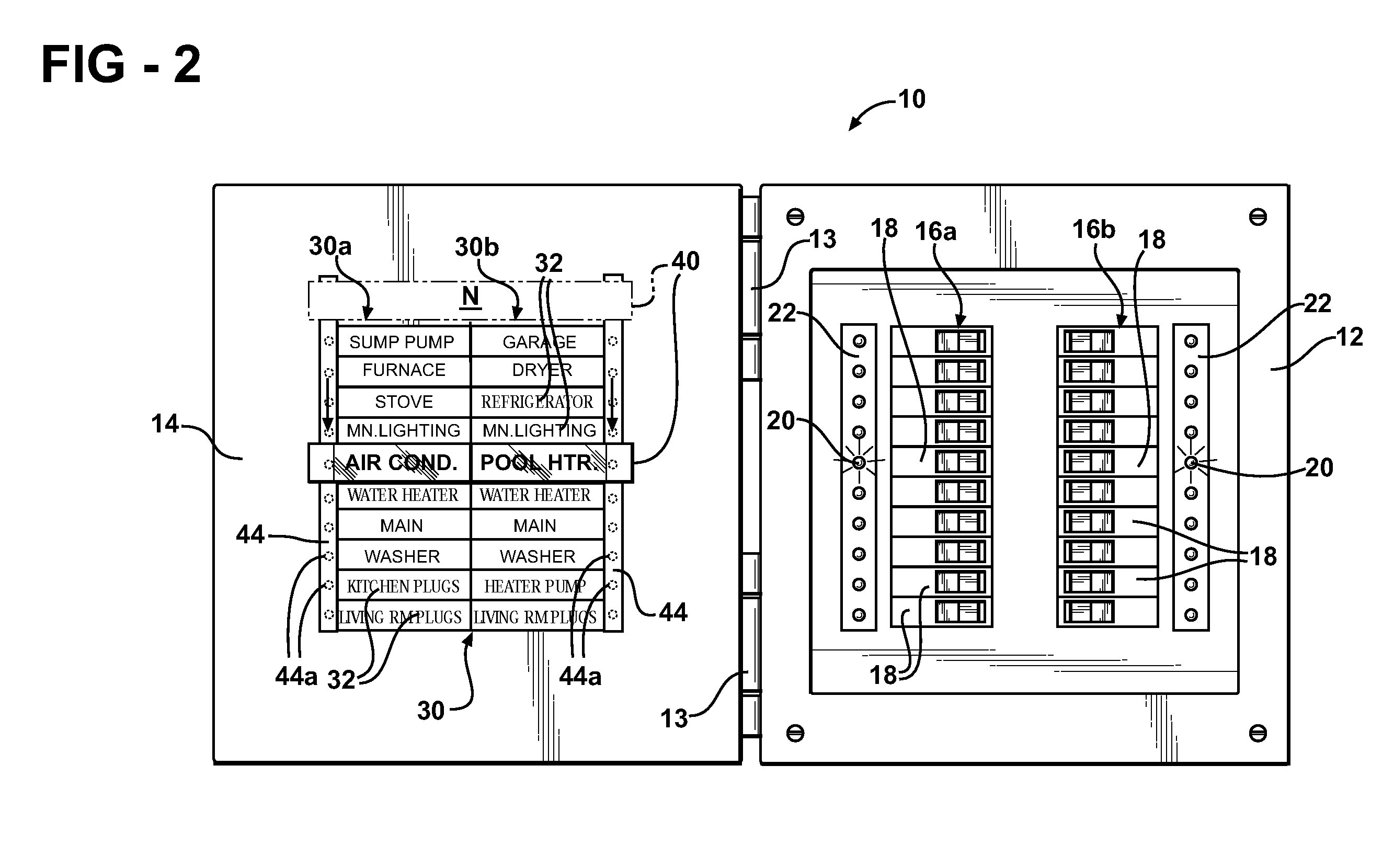 Easy-to-read breaker panel