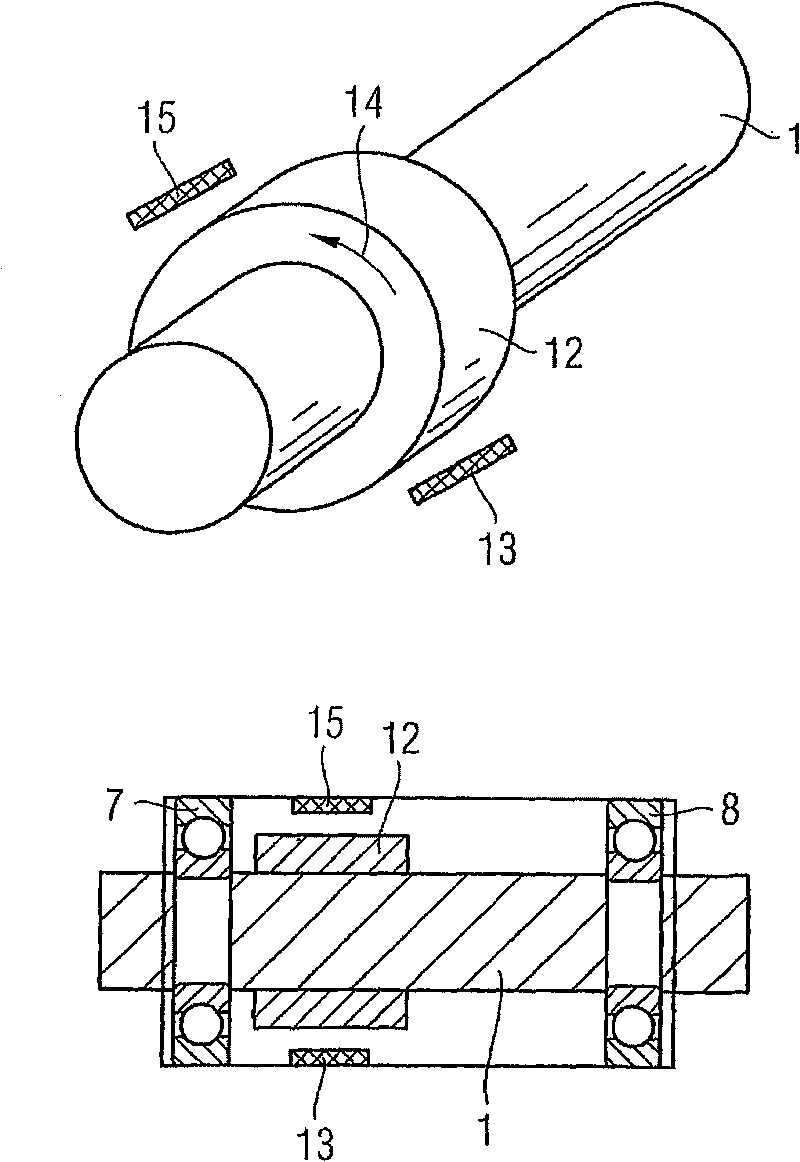 Drive device comprising a drive shaft and a device for detecting torque