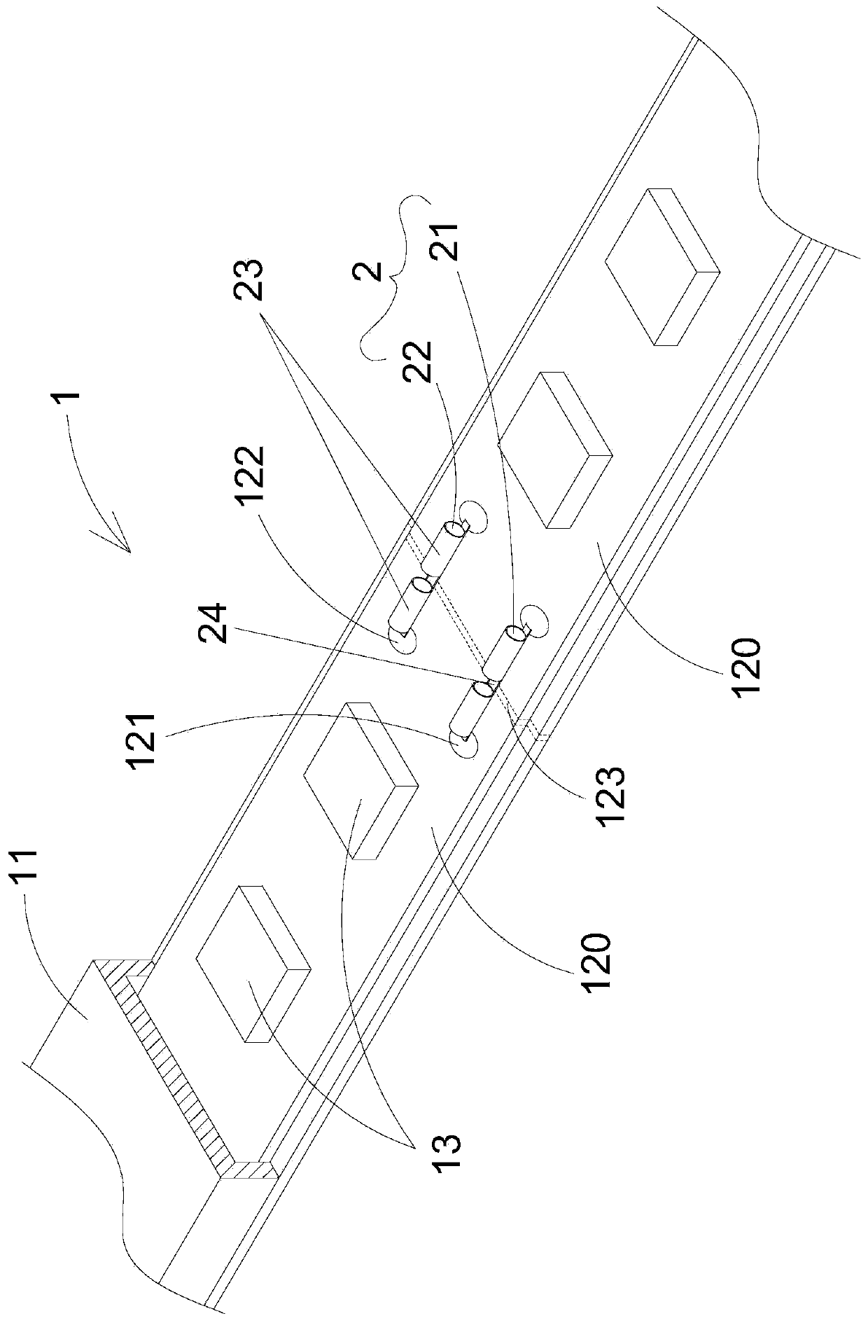 Flexible LED lamp strip with shearable connecting conductor