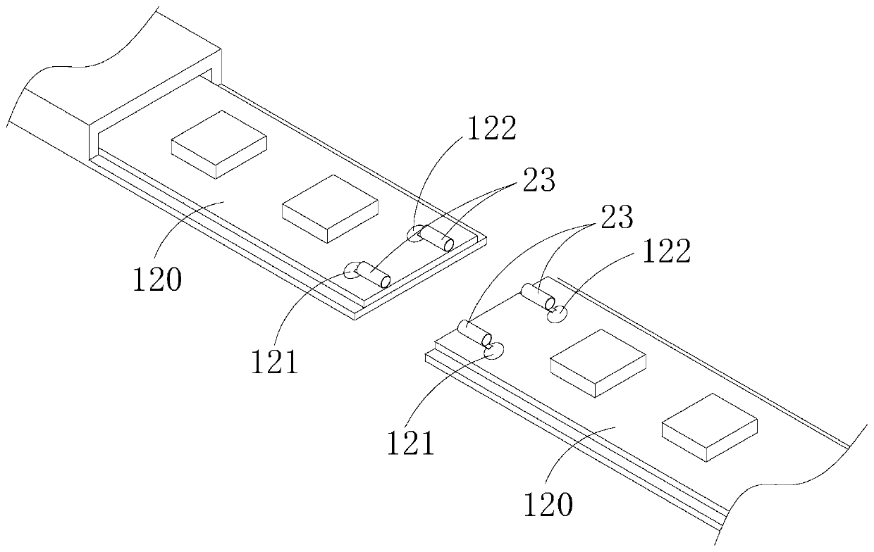 Flexible LED lamp strip with shearable connecting conductor